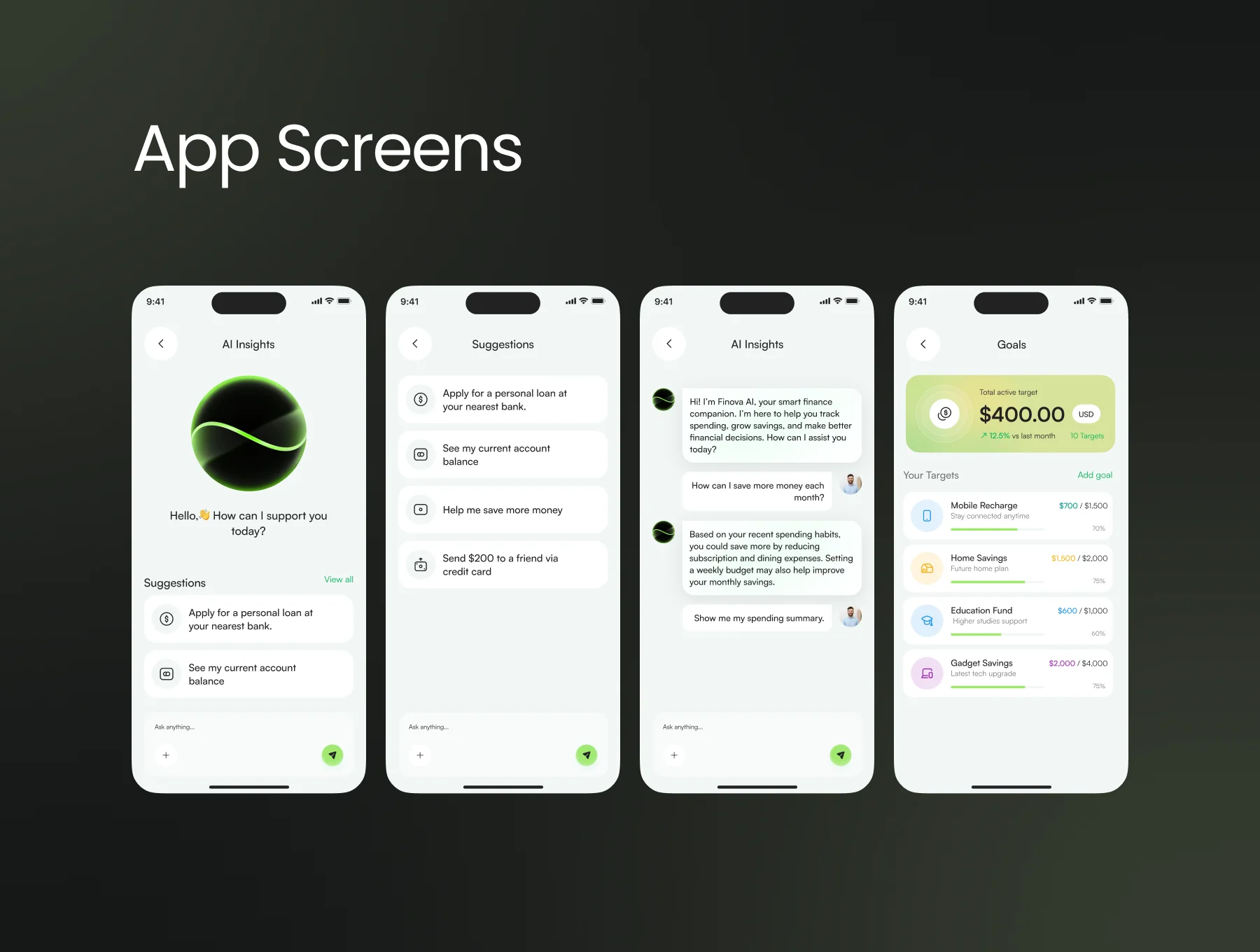Finova AI – Finance Mobile App Figma UI Kit 5