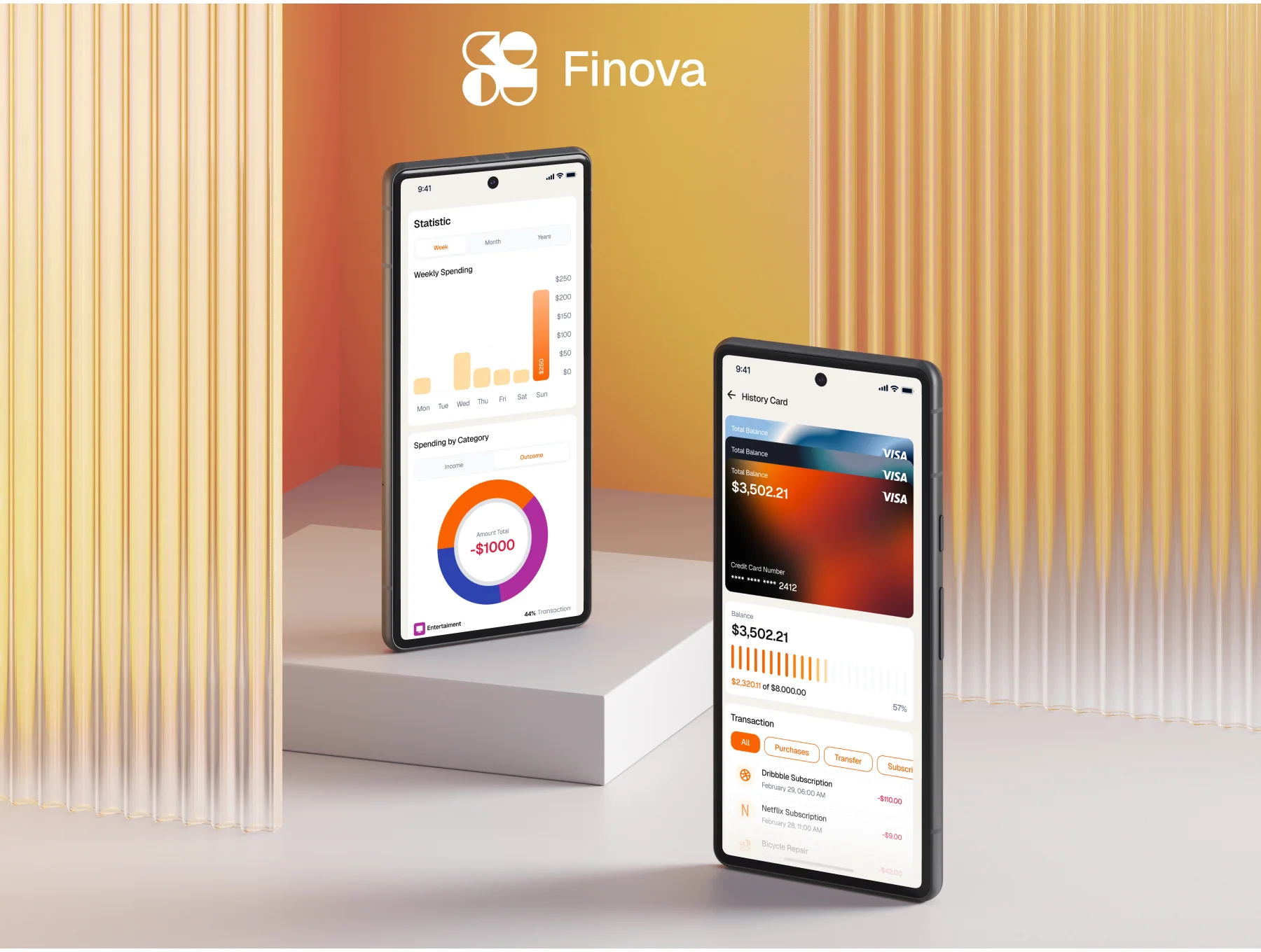 Finova - Finance Mobile App UI KIT 4