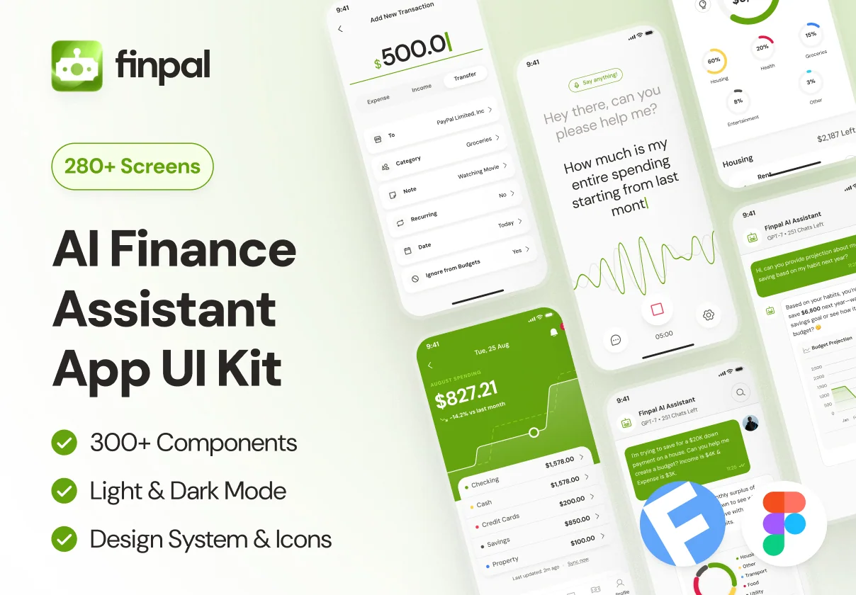 finpal: AI Finance Assisstant App UI Kit