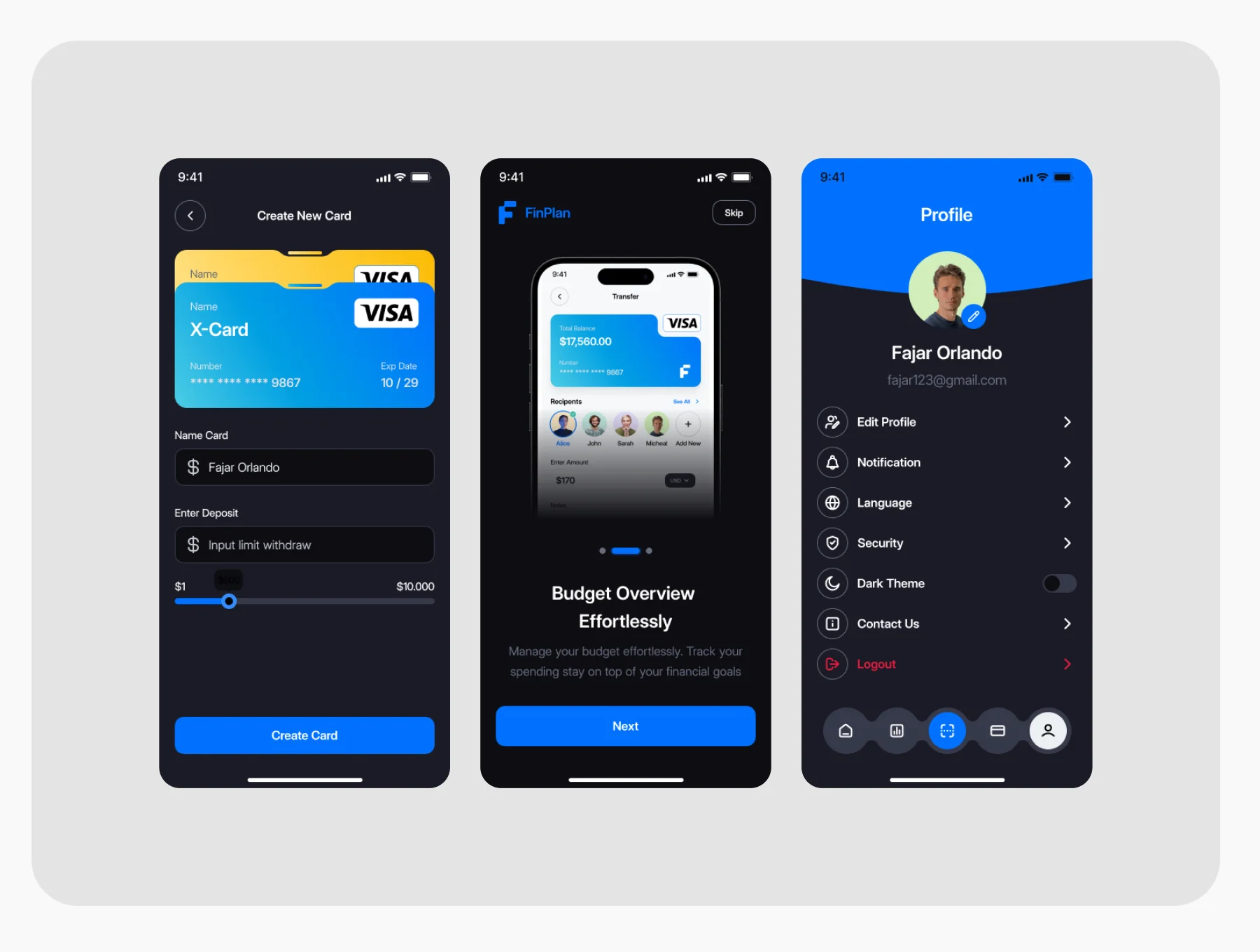 FinPlan - Financial Plan Mobile App UI UX 3