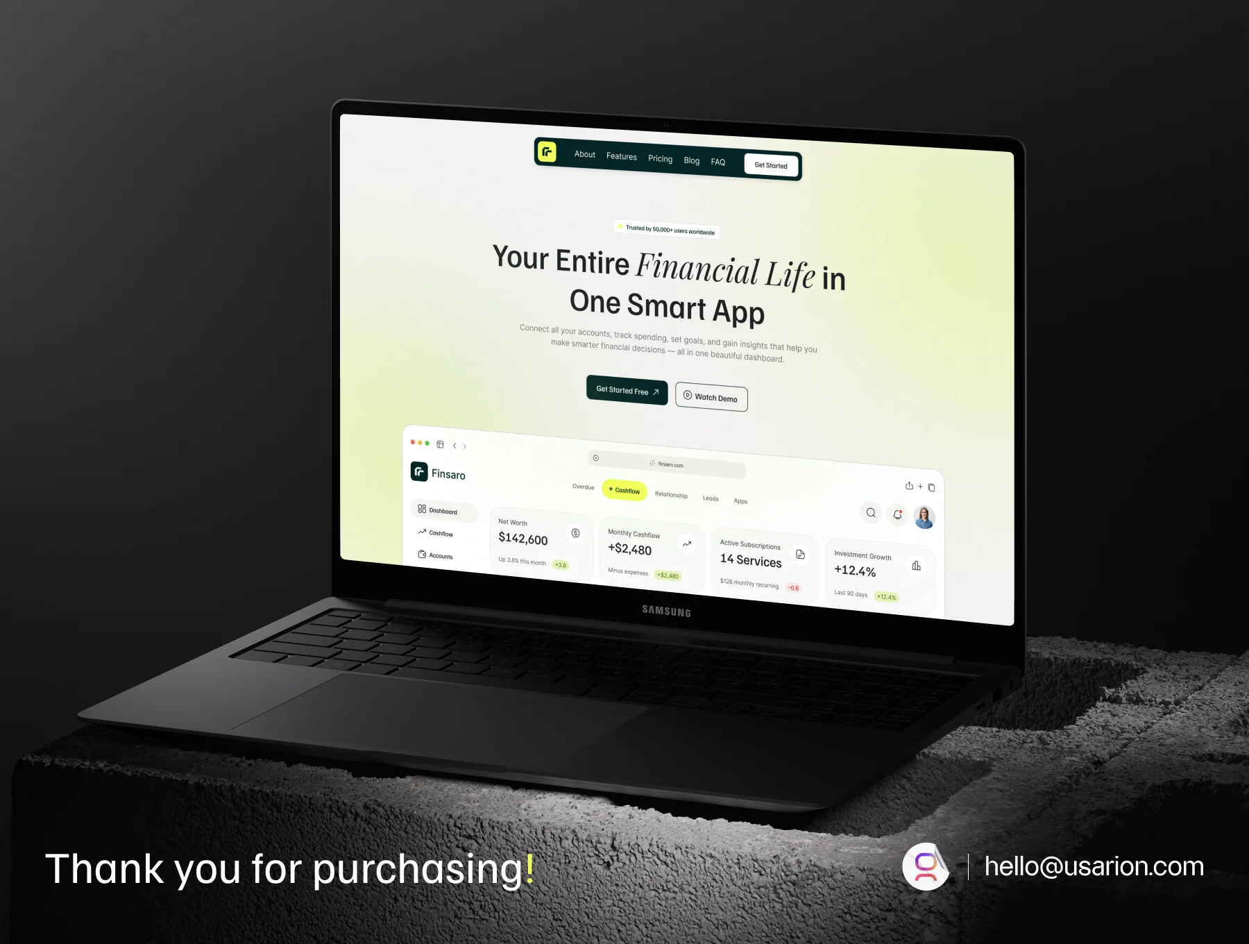 Finsaro - Modern Finance SaaS Website  Template 6