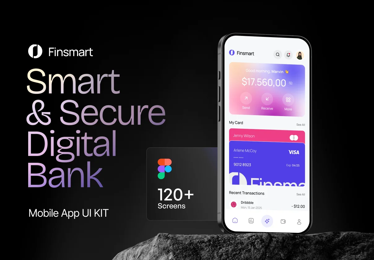 Finsmart - Smart & Secure Digital Bank Mobile App UI KIT