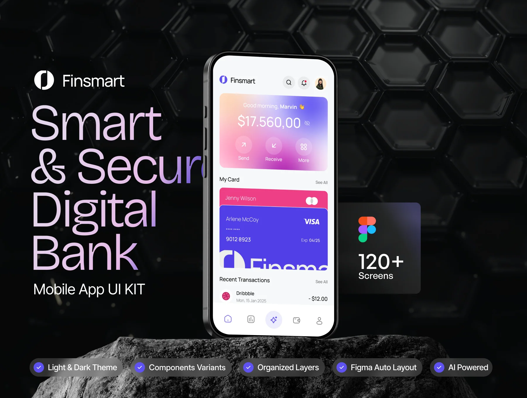 Finsmart - Smart & Secure Digital Bank Mobile App UI KIT