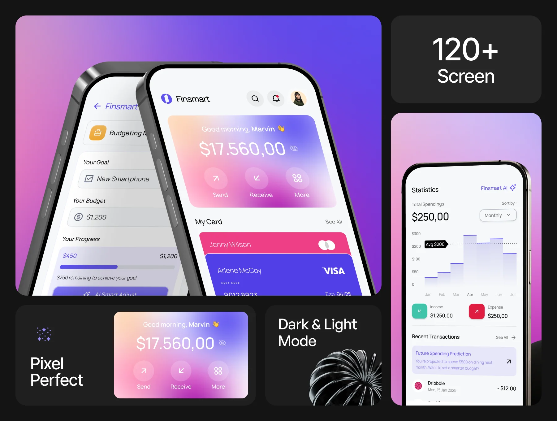 Finsmart - Smart & Secure Digital Bank Mobile App UI KIT 2