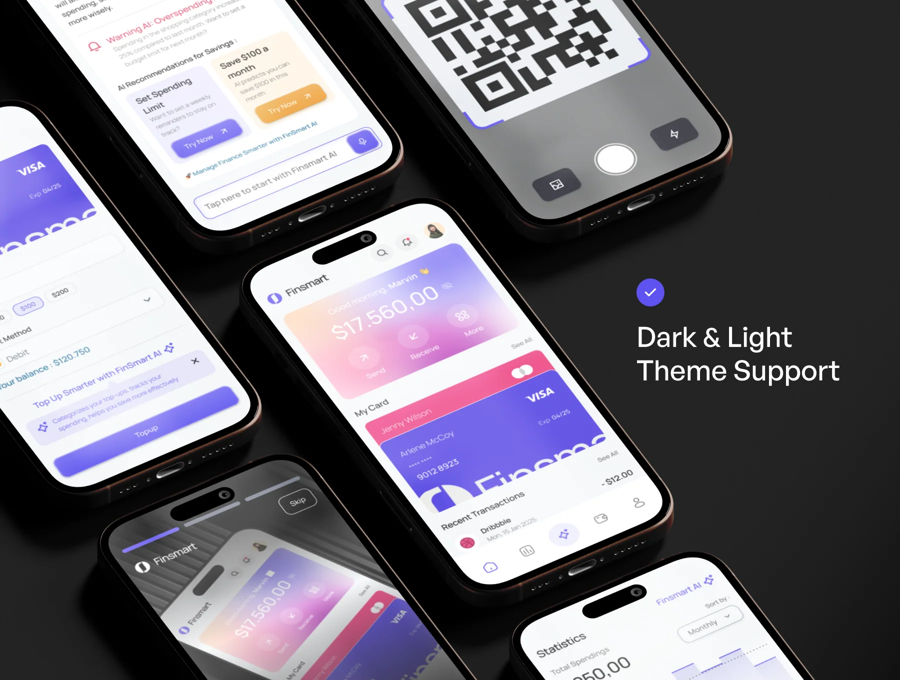 Finsmart - Smart & Secure Digital Bank Mobile App UI KIT 4