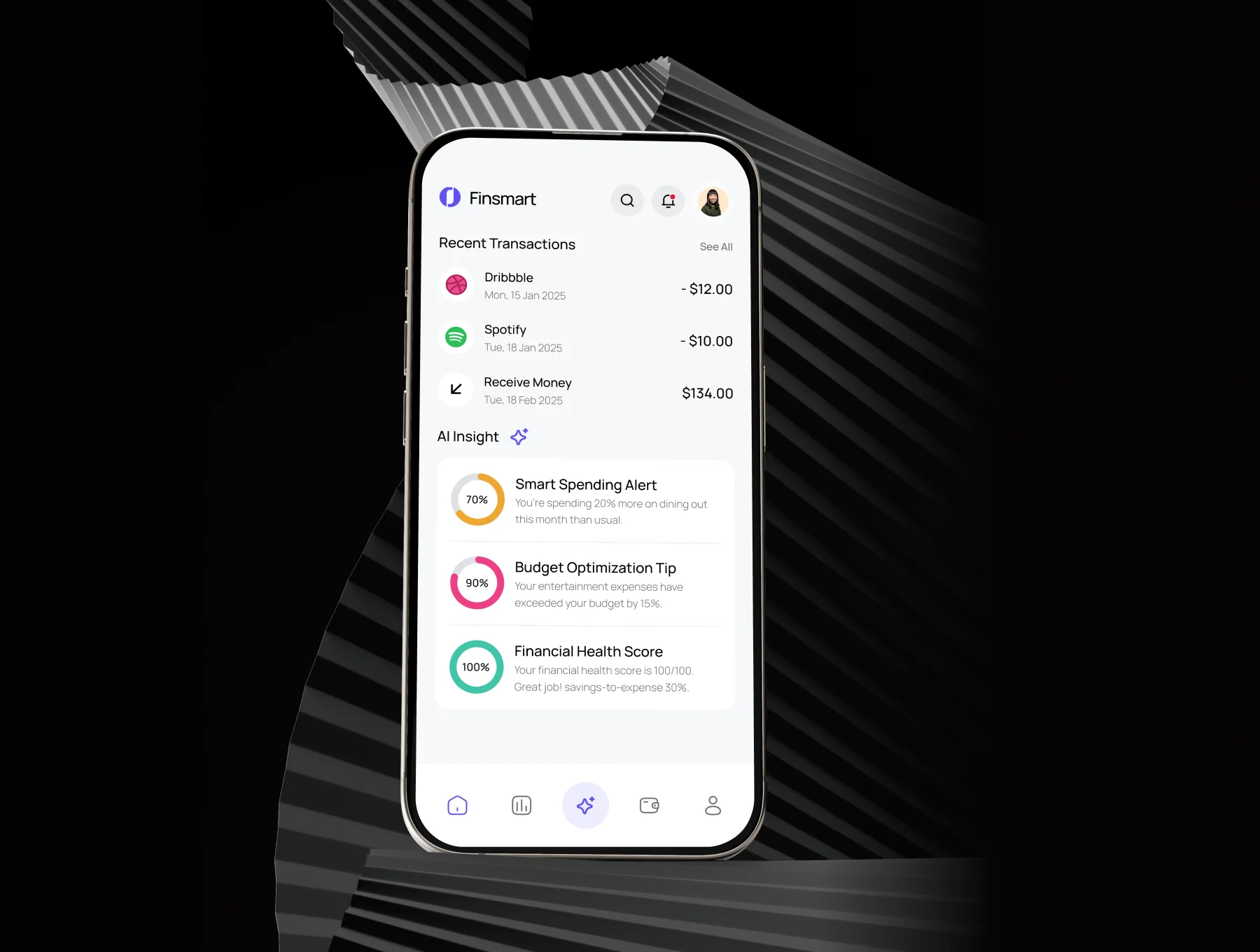 Finsmart - Smart & Secure Digital Bank Mobile App UI KIT 7