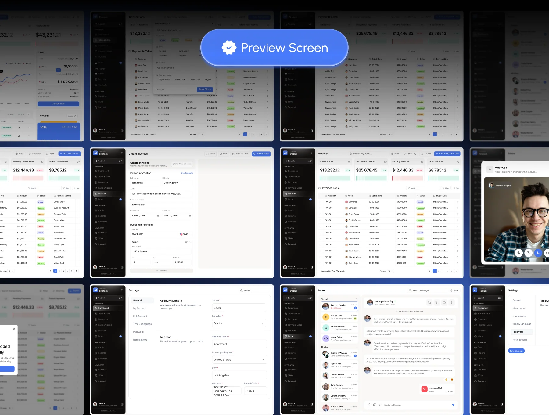 Finstack - Finance Management Dashboard UI Kit 5