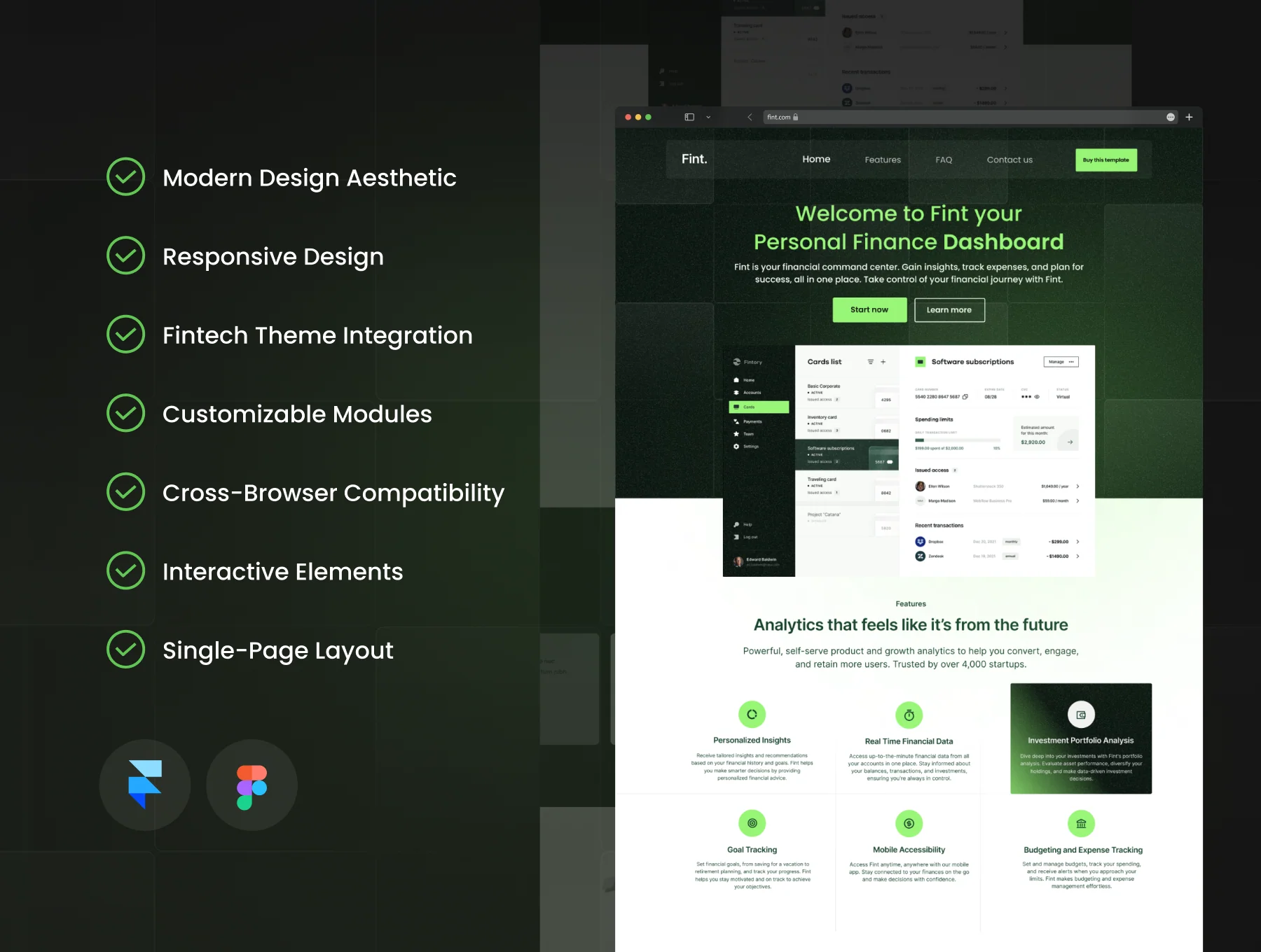 Fint - Modern Finance Landing Page Template