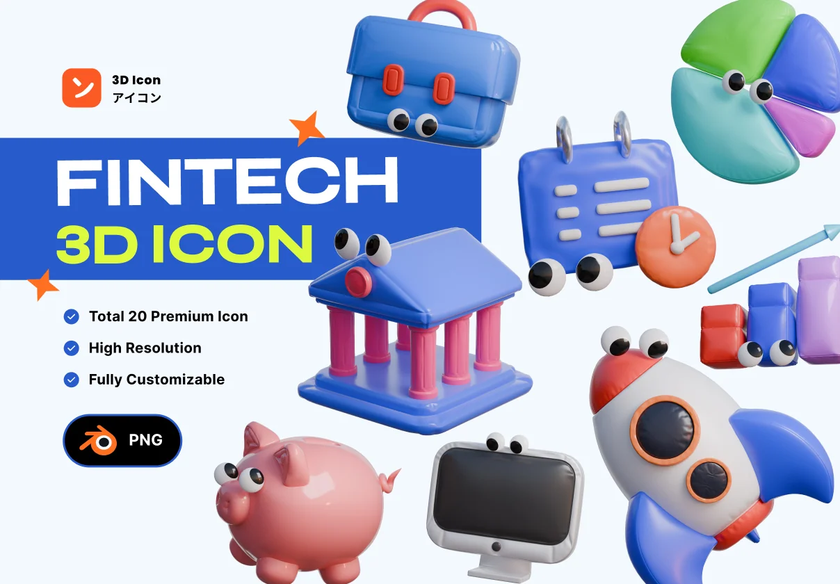 Fintech 3D Icon