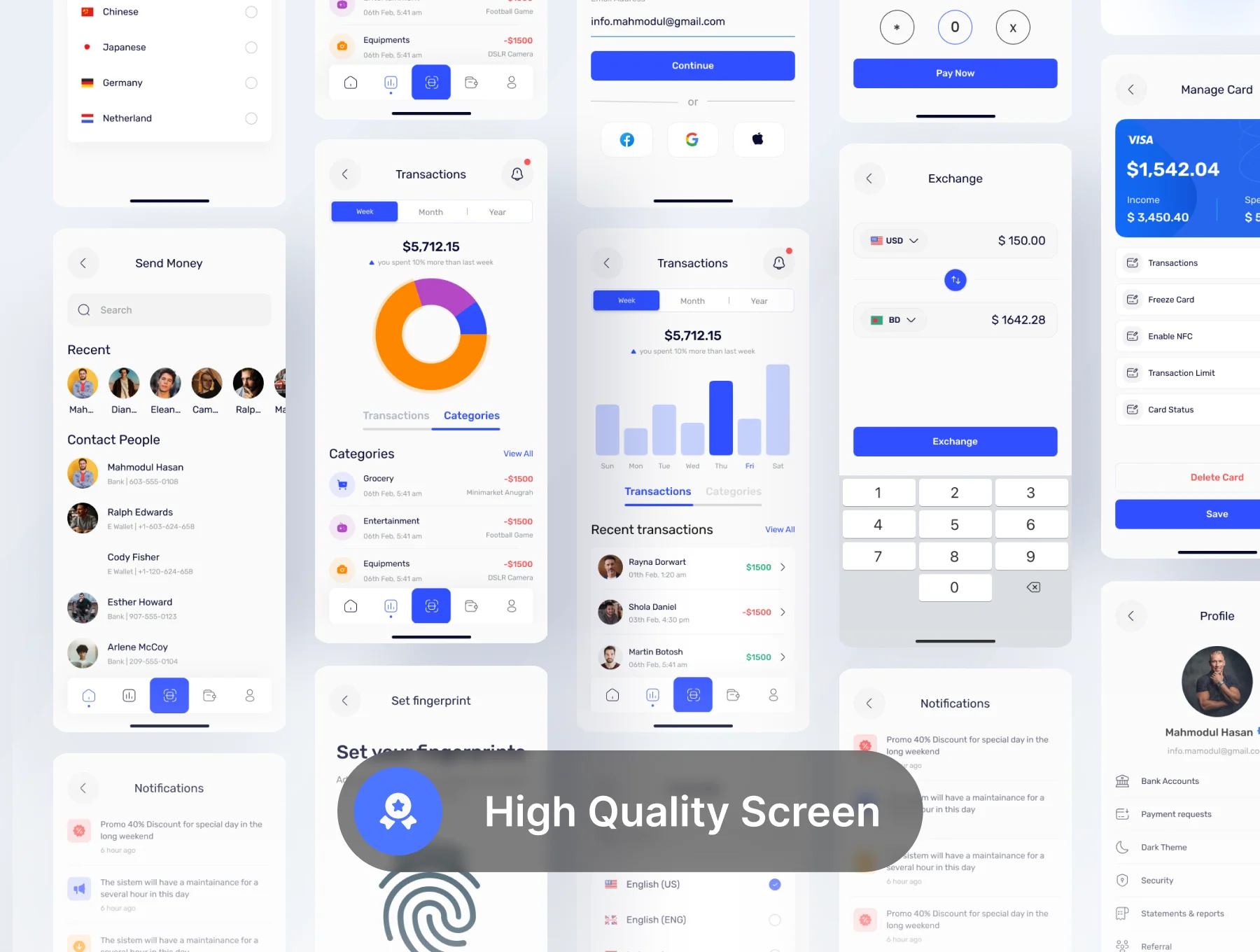 Fastpay - Fintech Finance Mobile App UI Kit 4
