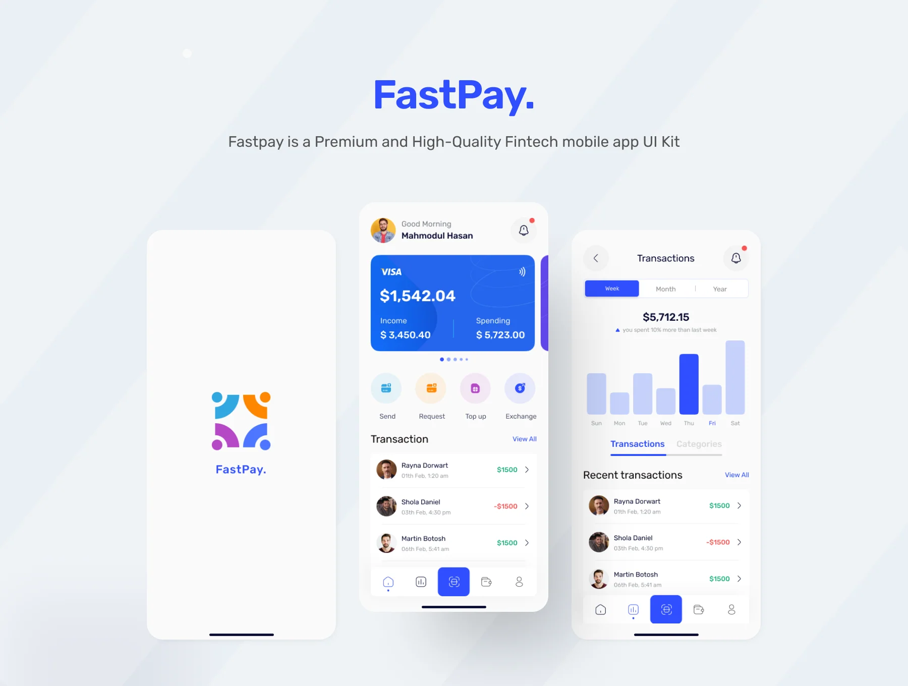 Fastpay - Fintech Finance Mobile App UI Kit 5