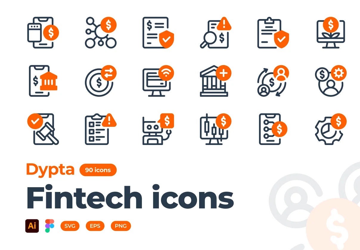 Fintech Icon Set
