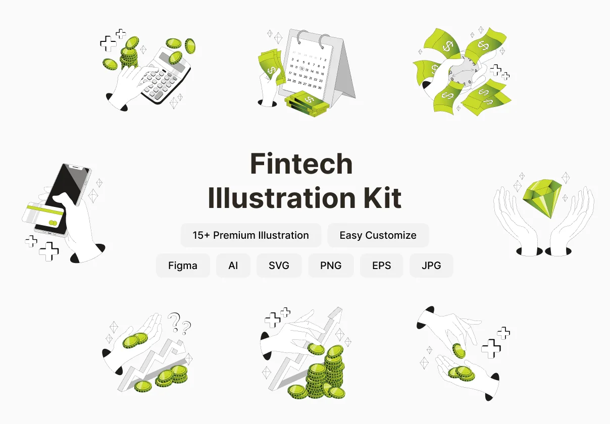 Fintech Illustration Kit
