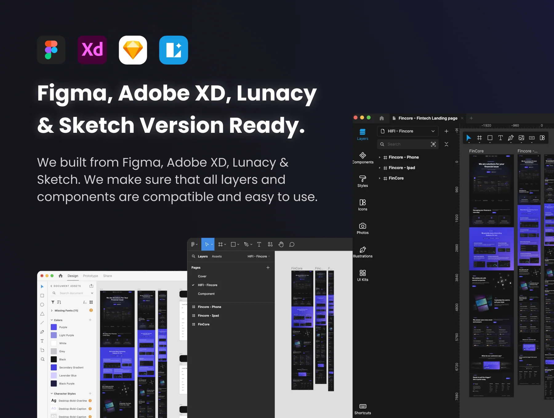 Fincore - Landing Page Kit Template for Fintech 3