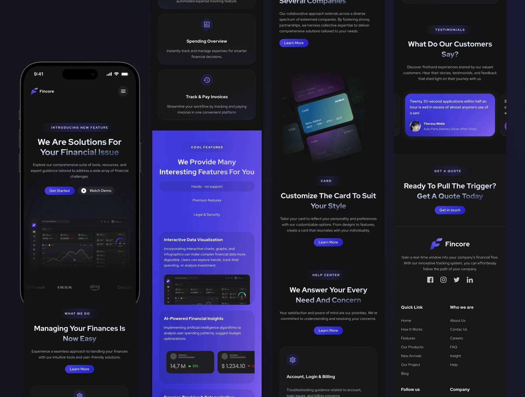 Fincore - Landing Page Kit Template for Fintech 7