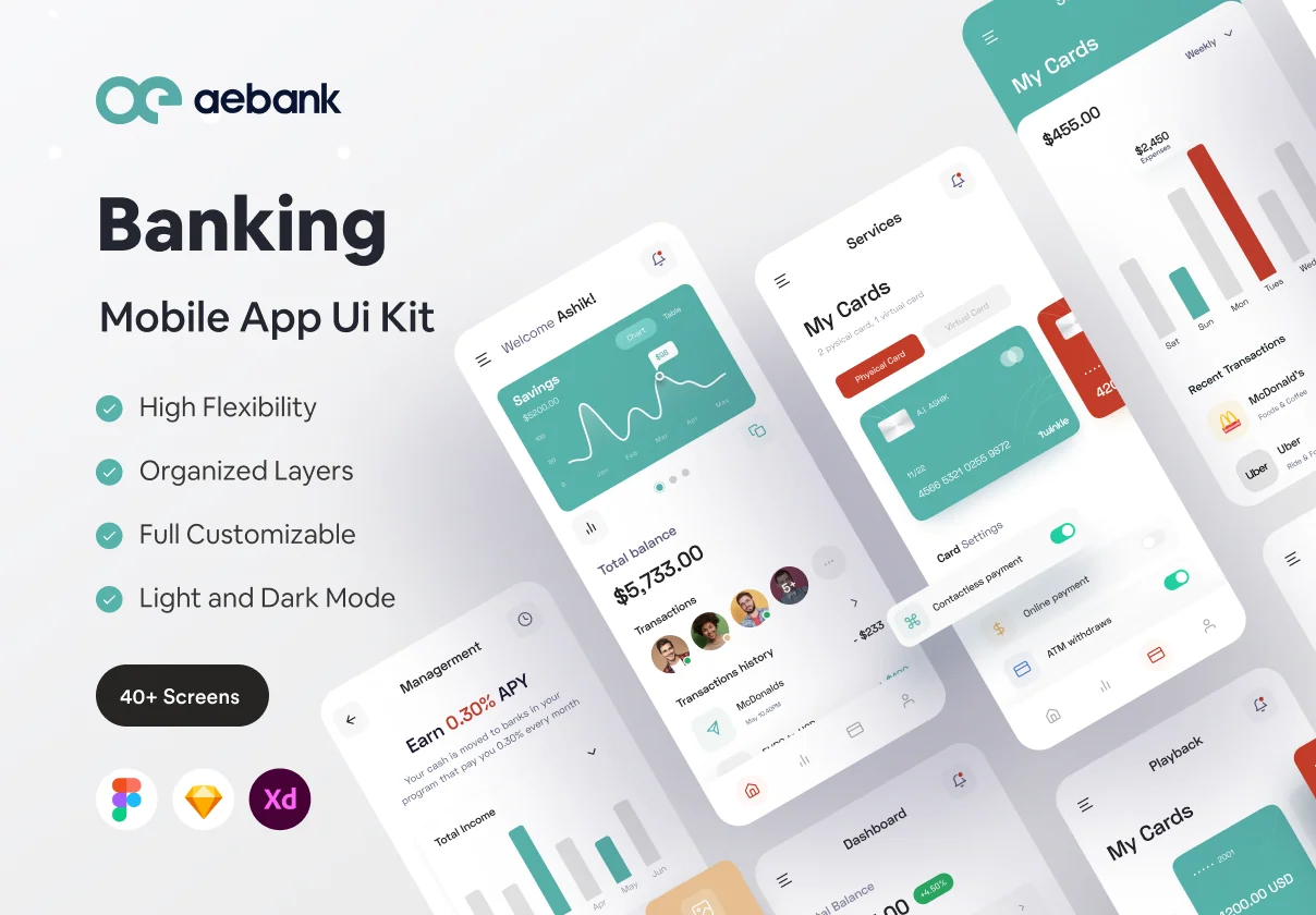 FinTech Mobile App UI KIT