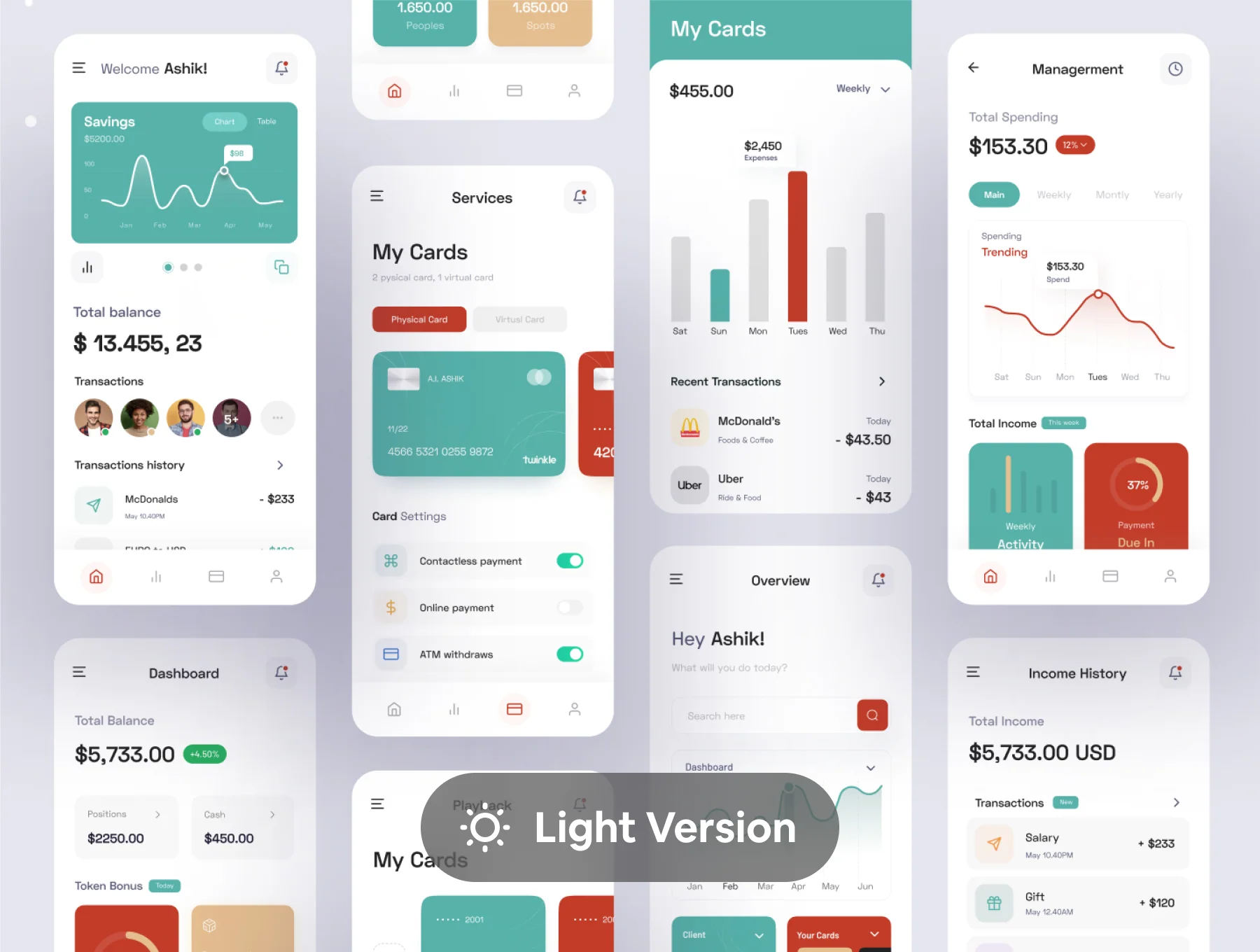 FinTech Mobile App UI KIT 2