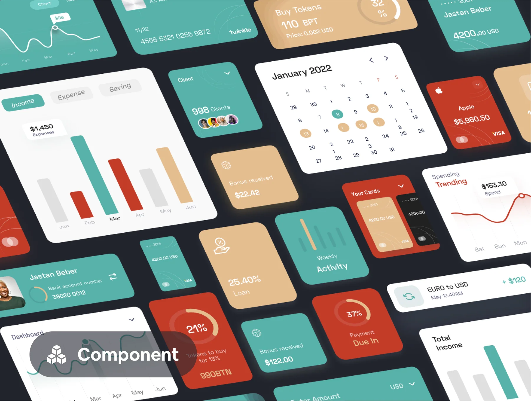FinTech Mobile App UI KIT 3