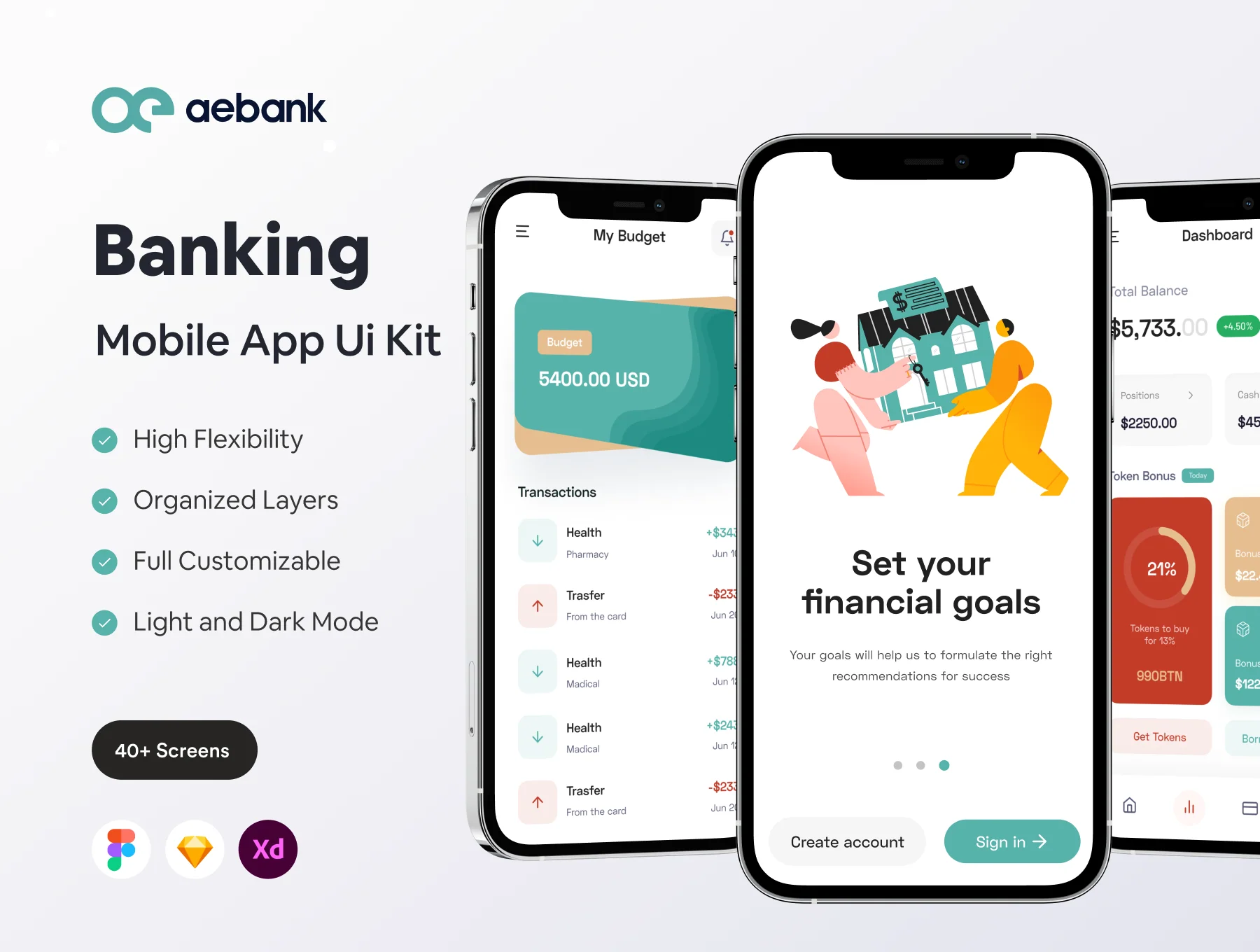 FinTech Mobile App UI KIT 6