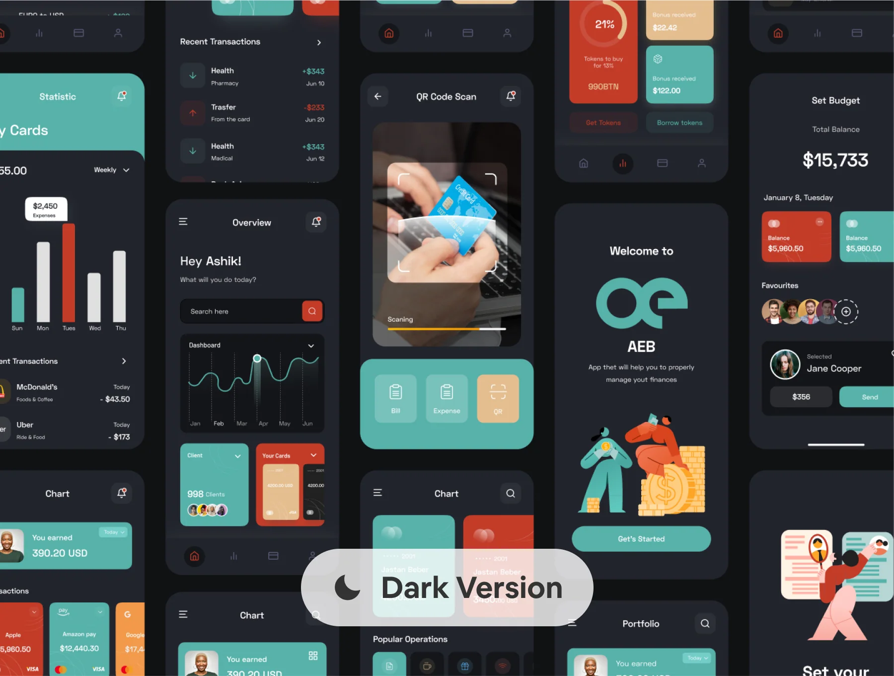 FinTech Mobile App UI KIT 8