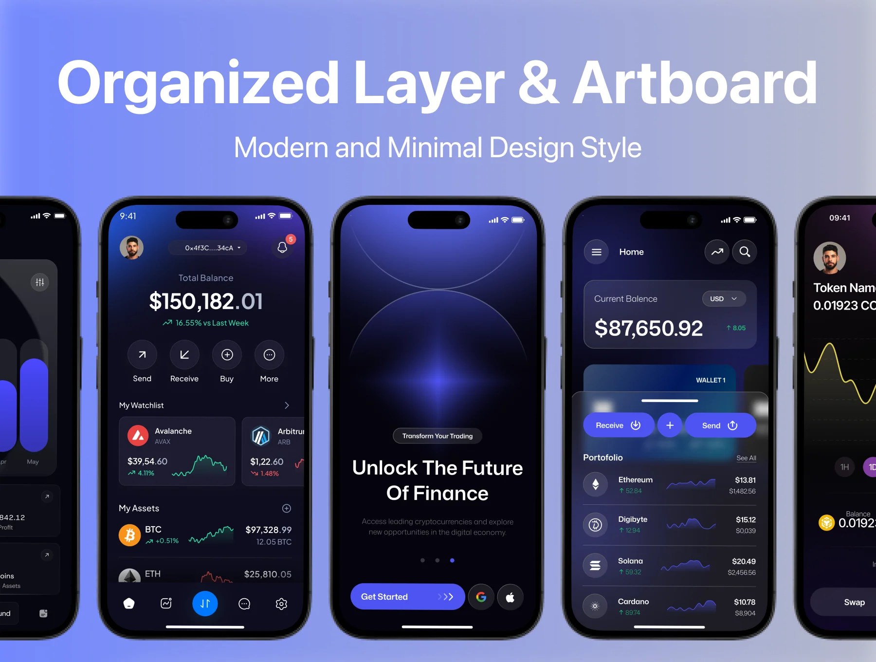 Fintech UI Kit — Banking & Trading Screens 3