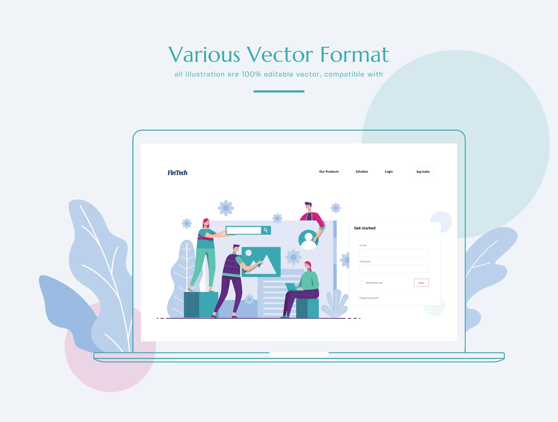 Fintech Unique Illustration Team! 2