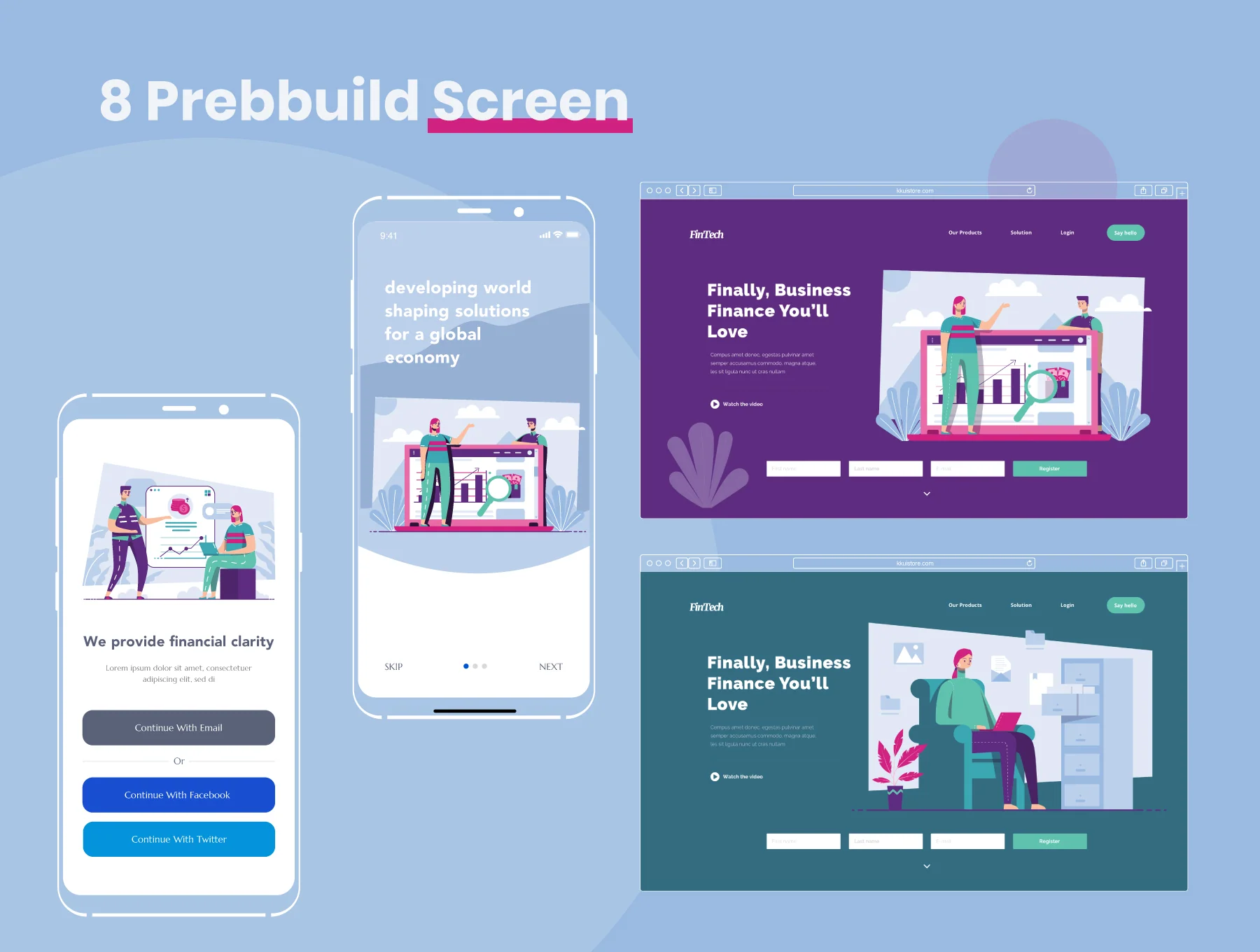 Fintech Unique Illustration Team! 5
