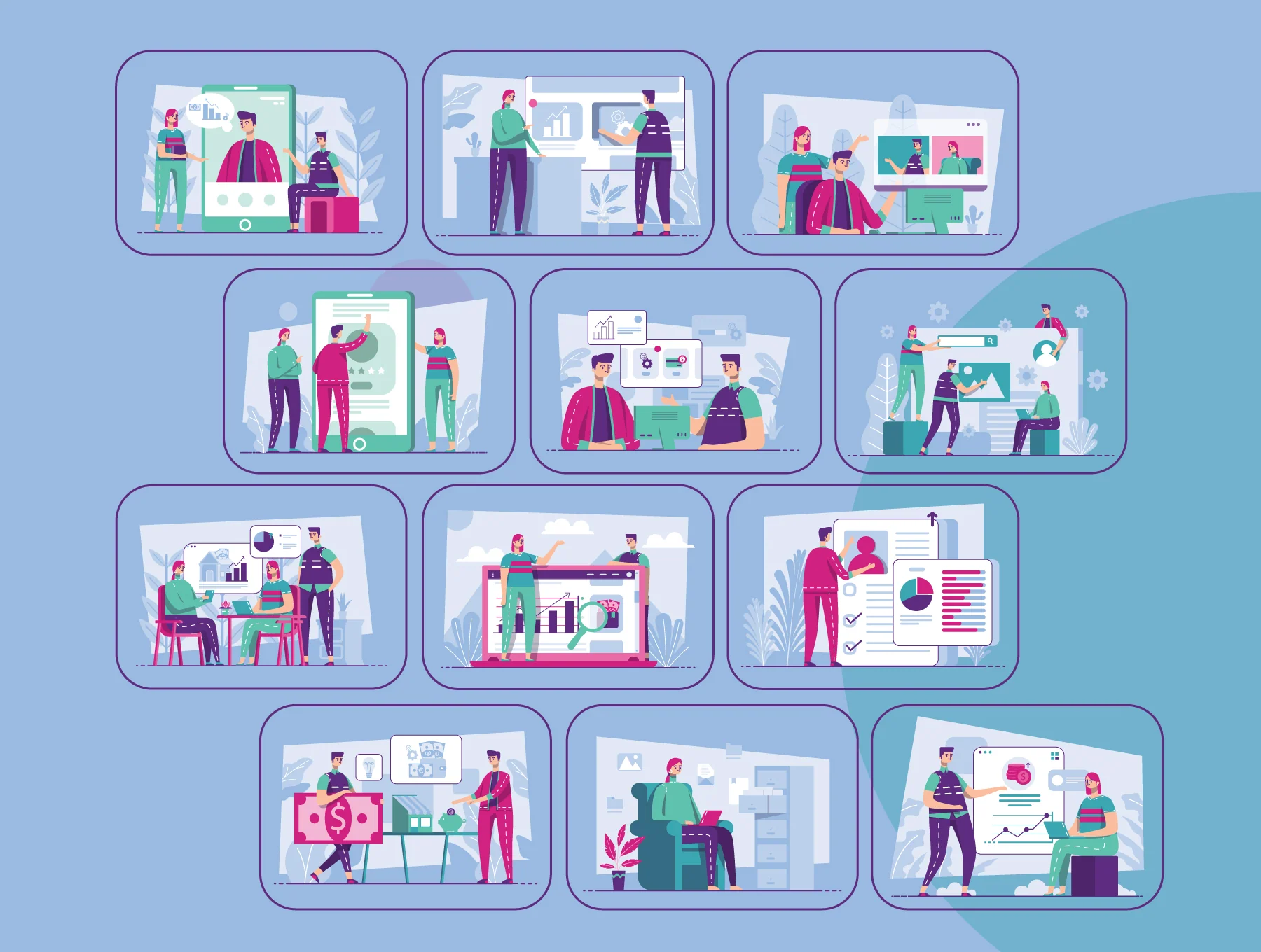 Fintech Unique Illustration Team! 6