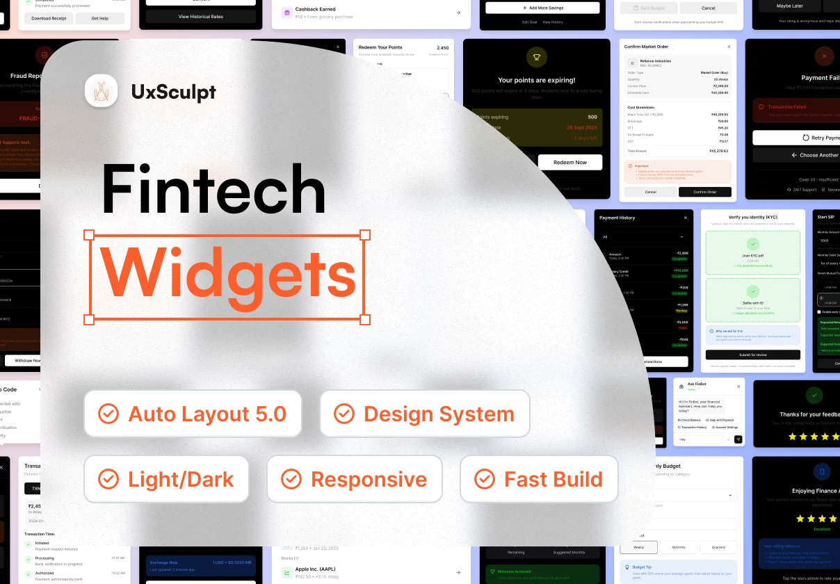 Fintech Widgets Pack – 240 Production-Ready UI Widgets for Fintech Products