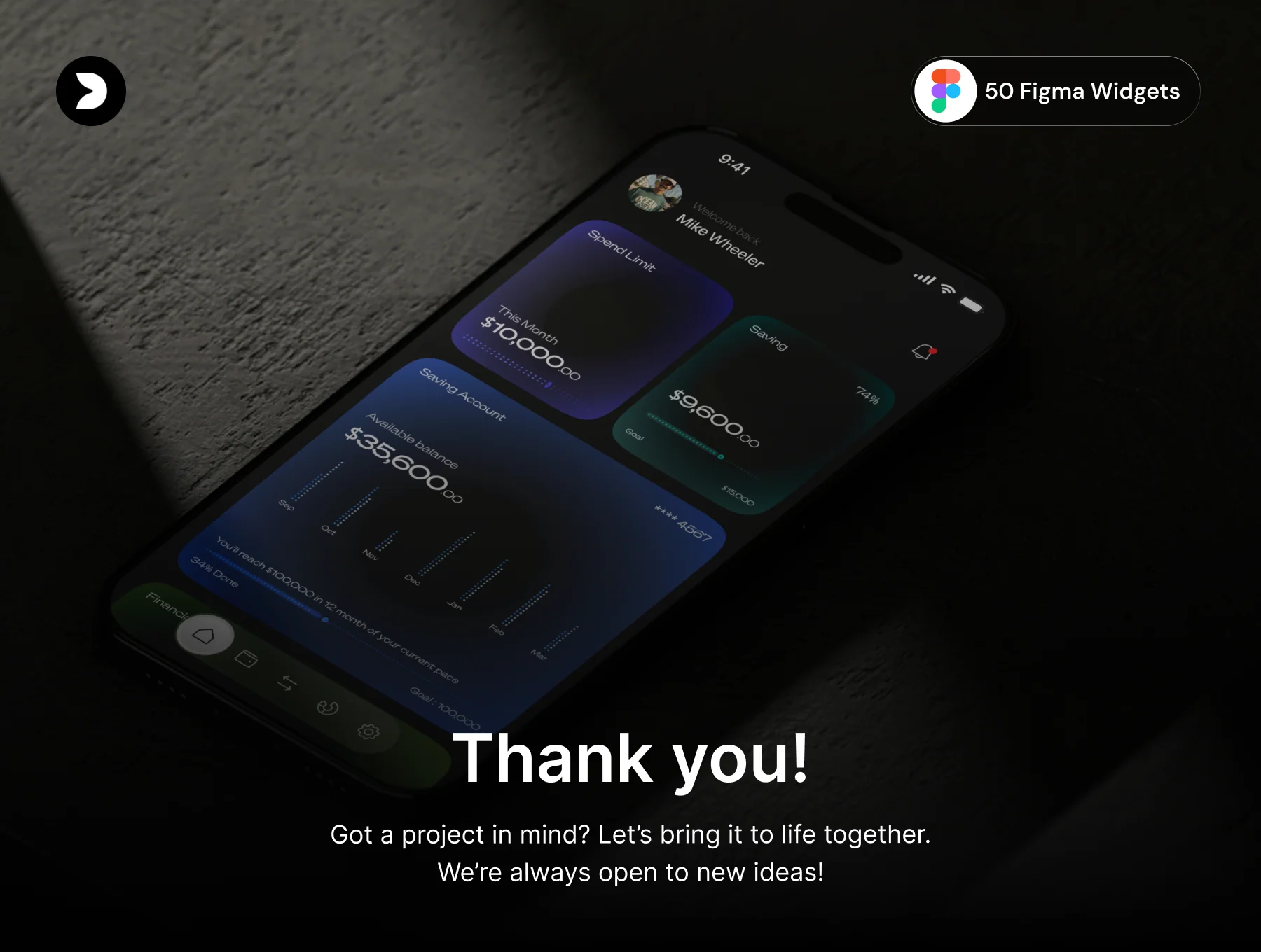 Fintech Widgets Pack – Futuristic UI Dashboard System 7
