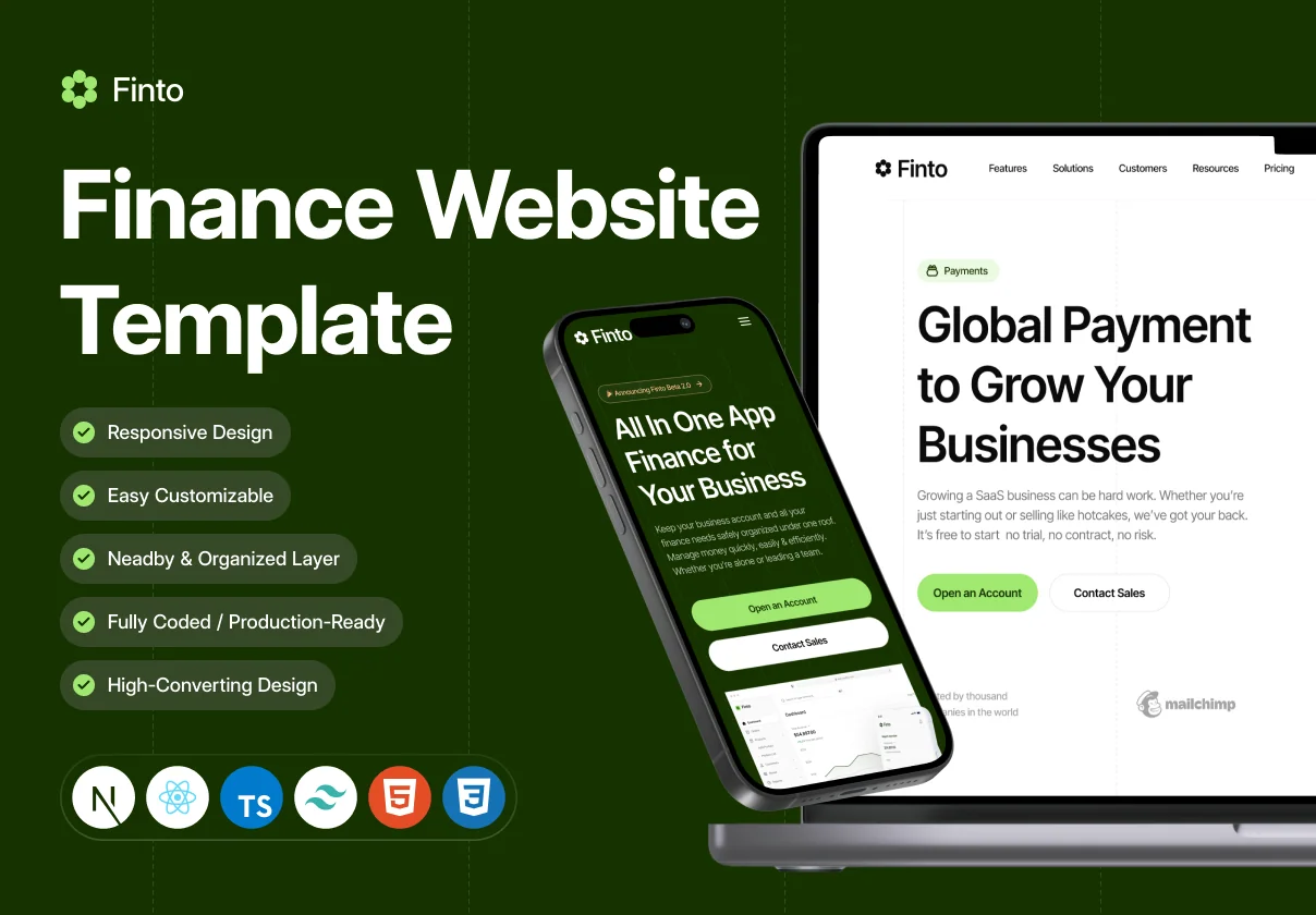 Finto - Finance Website Coded Template