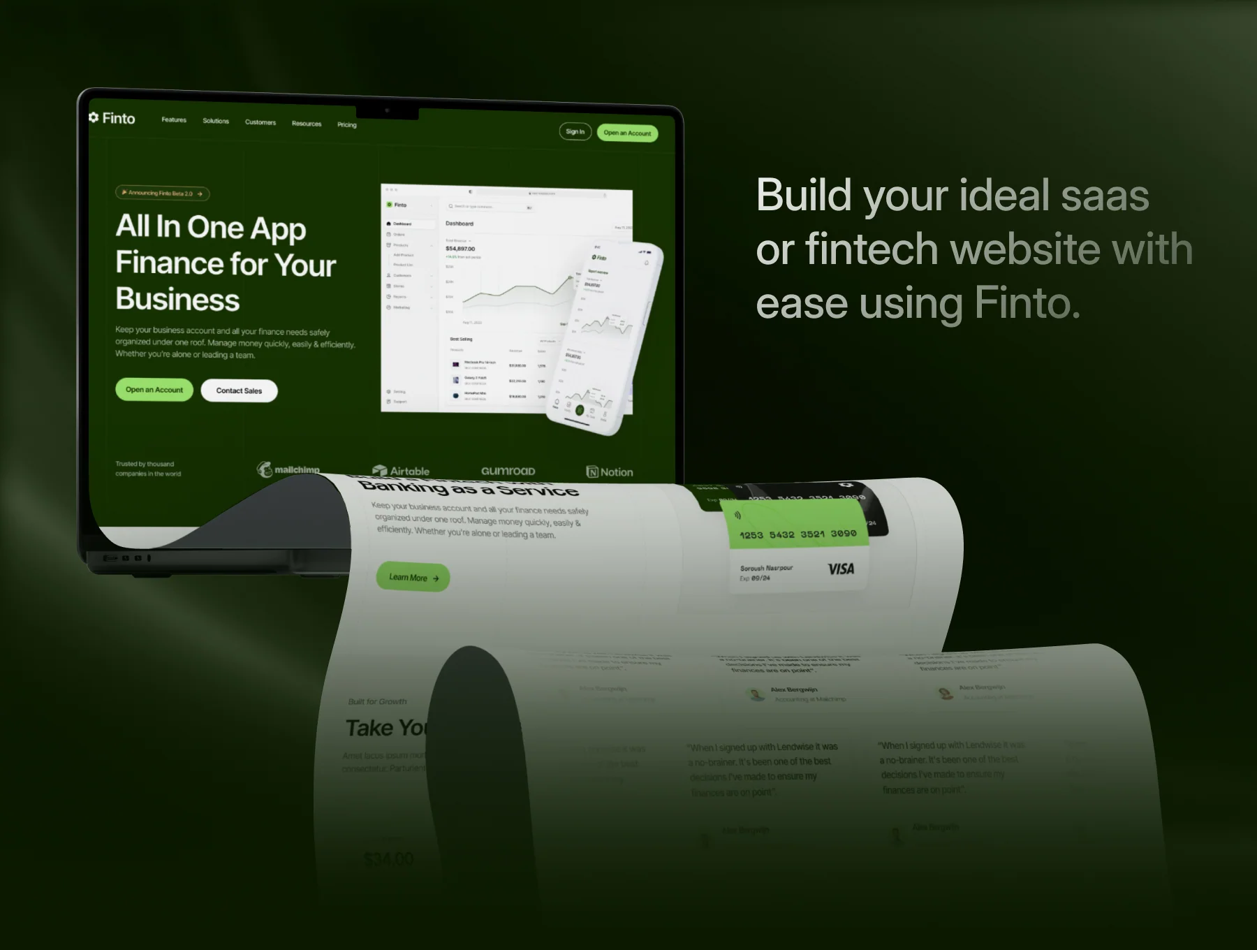 Finto - Finance Website Framer Template 3