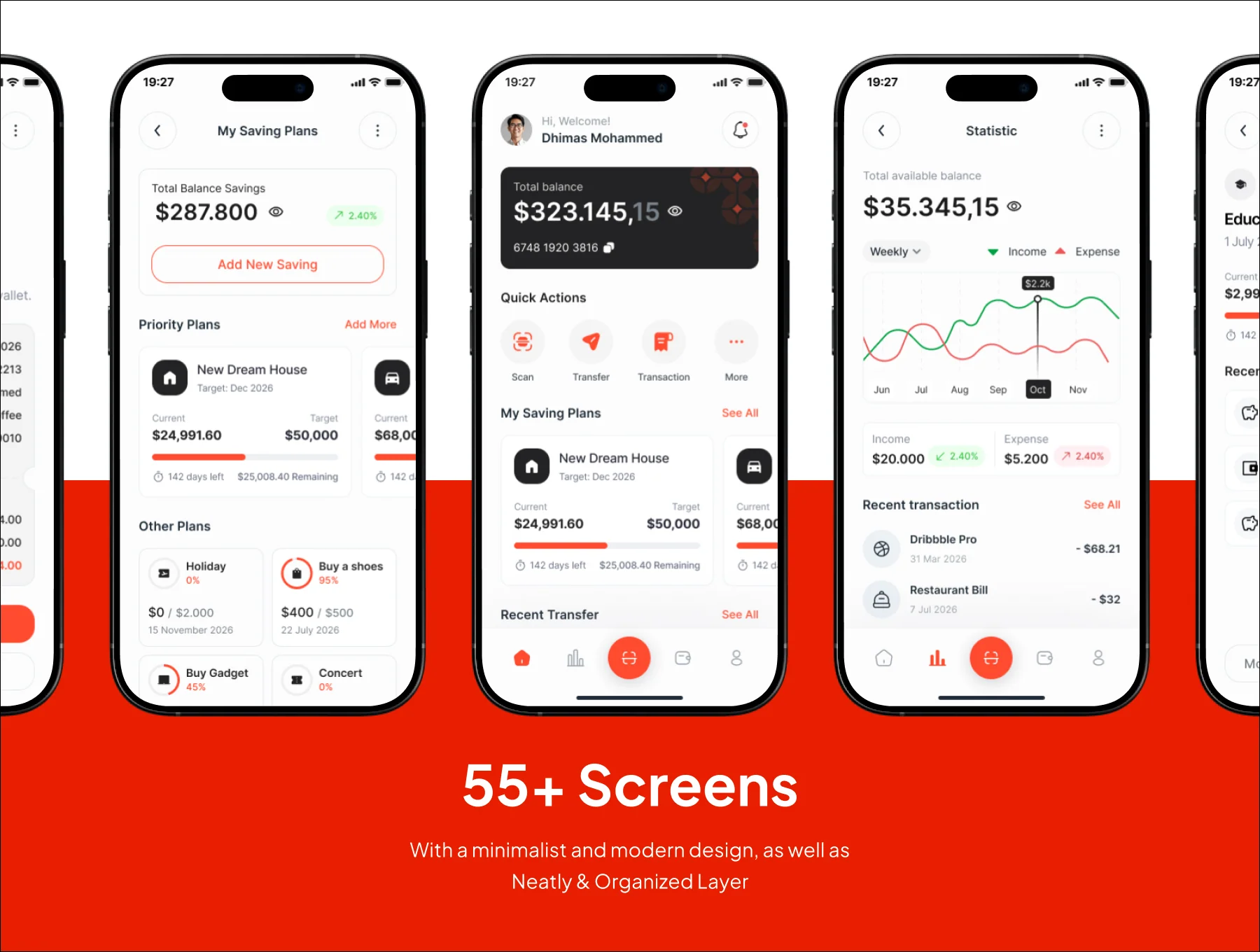Fintora - Digital Wallet Premium UI KIts App 4