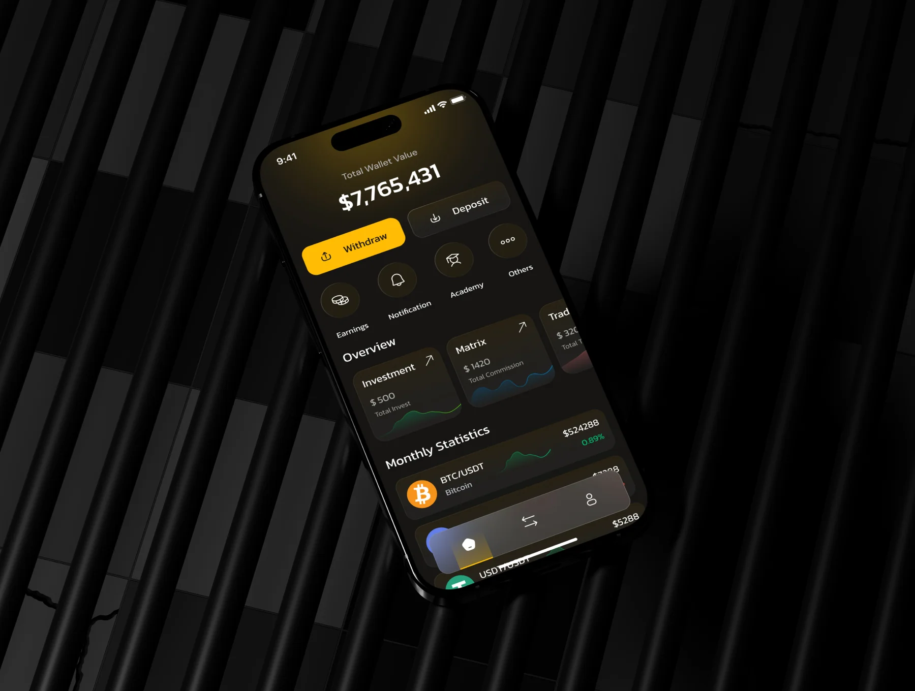 Fintra - Crypto Trading App UI Kit 3