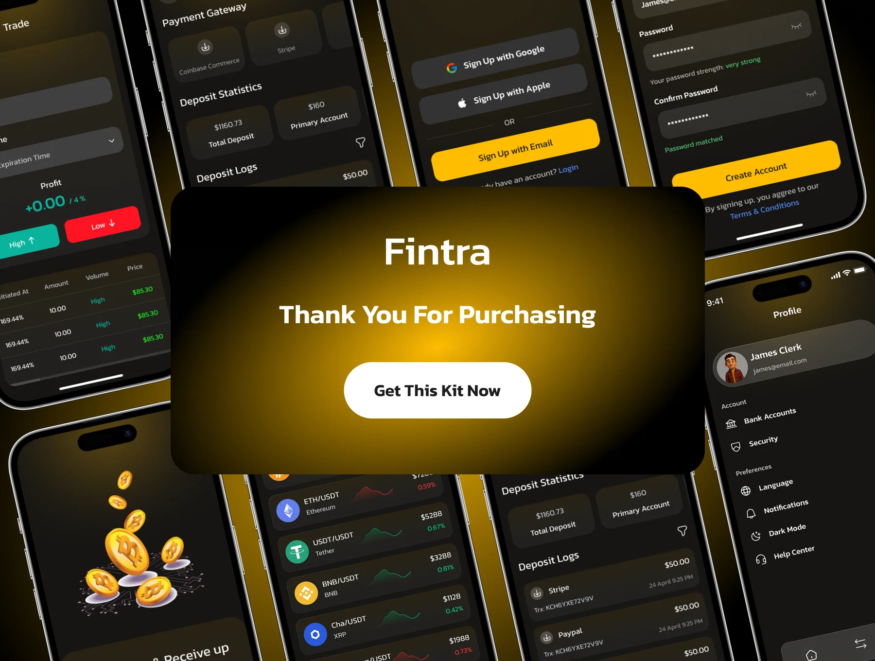 Fintra - Crypto Trading App UI Kit 6