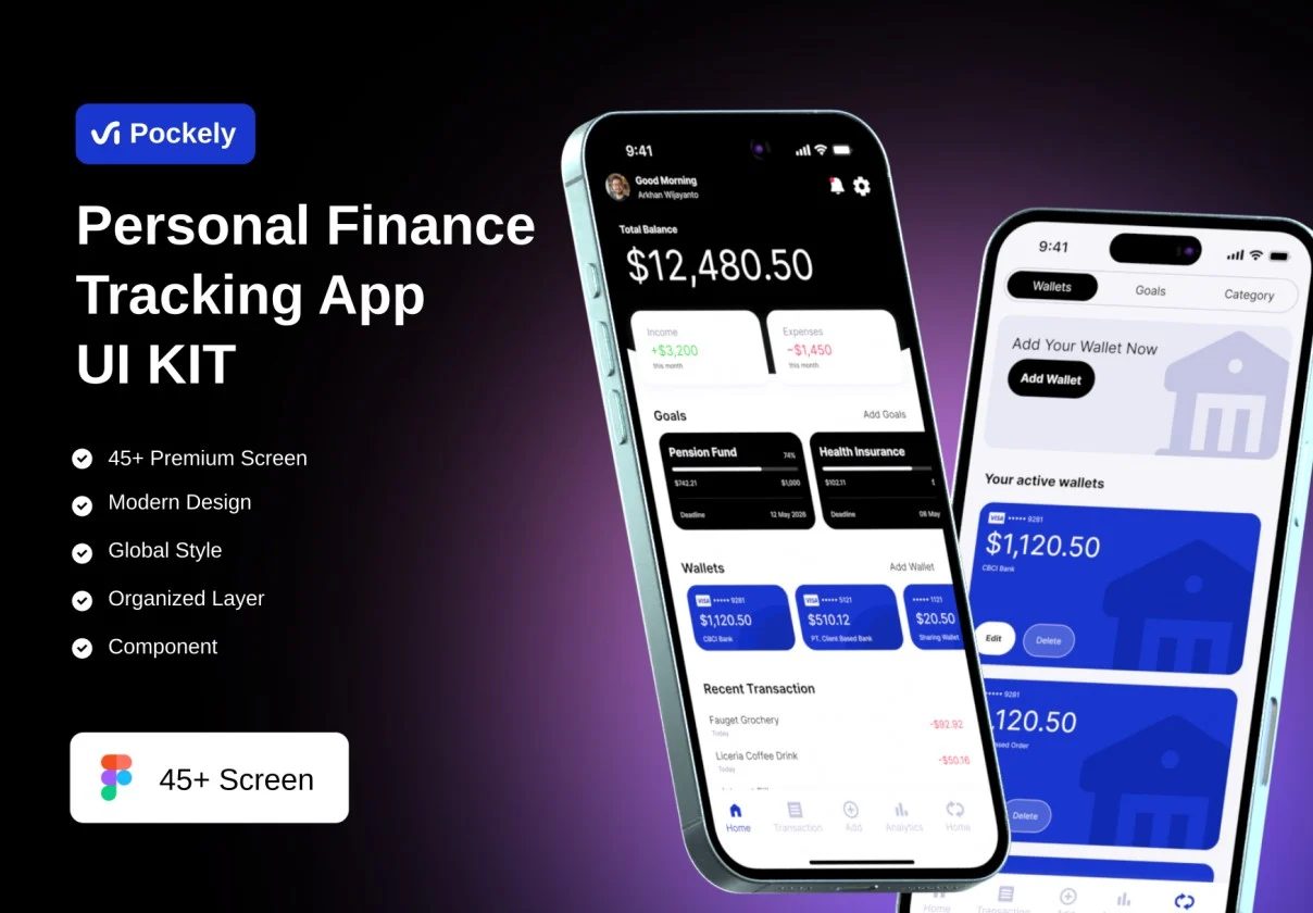 Fintrack - Finance Tracking App UI Kit