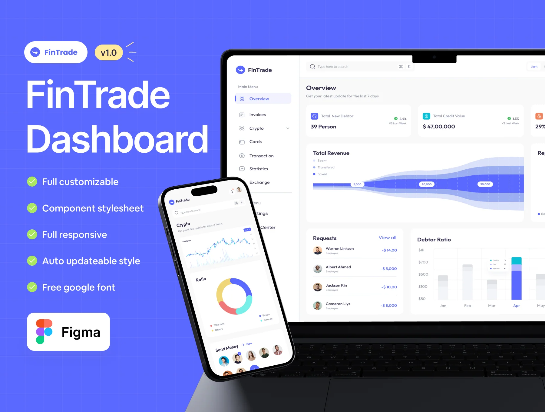 FinTrade - Finance Sales Management Web App Ui Kit