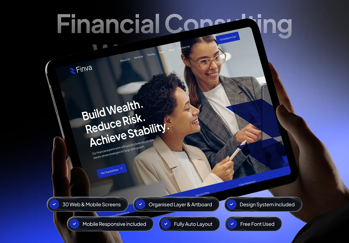 Finva - Financial Consulting Website UI Kit