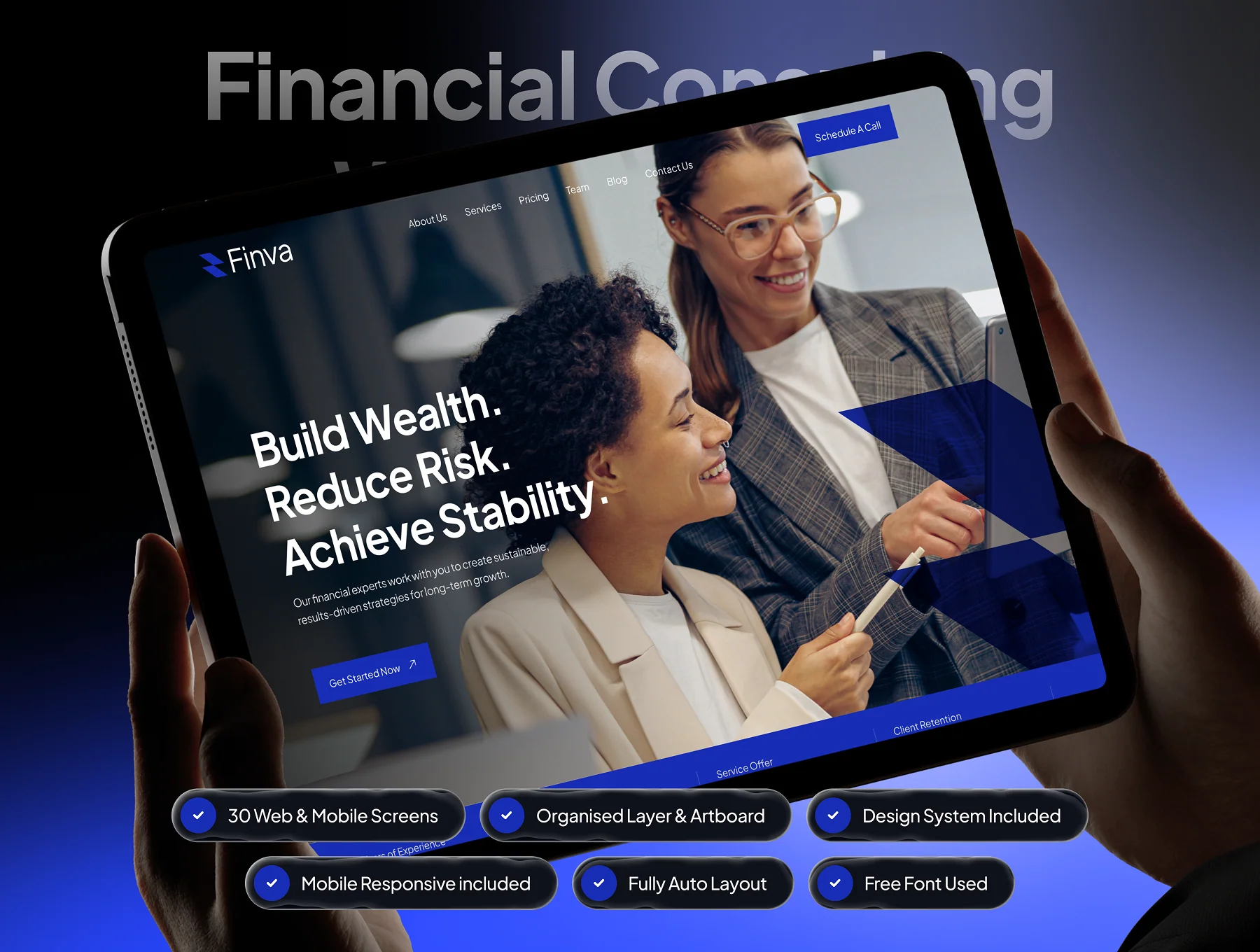 Finva - Financial Consulting Website UI Kit