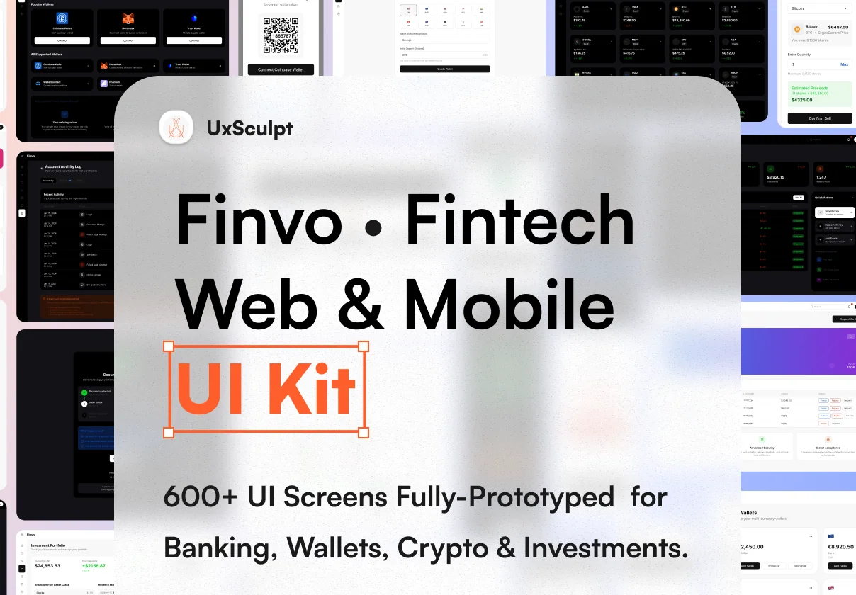 Finvo – Fintech Web & Mobile UI Kit (600+ Screens)