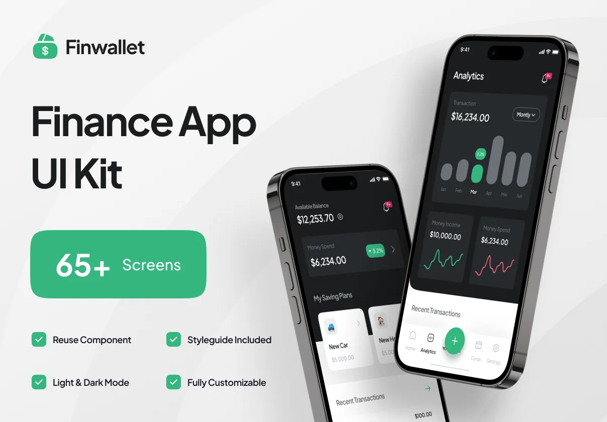 Finwallet - Finance Mobile App UI Kit