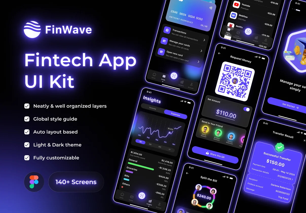 FinWave - Fintech App UI Kit