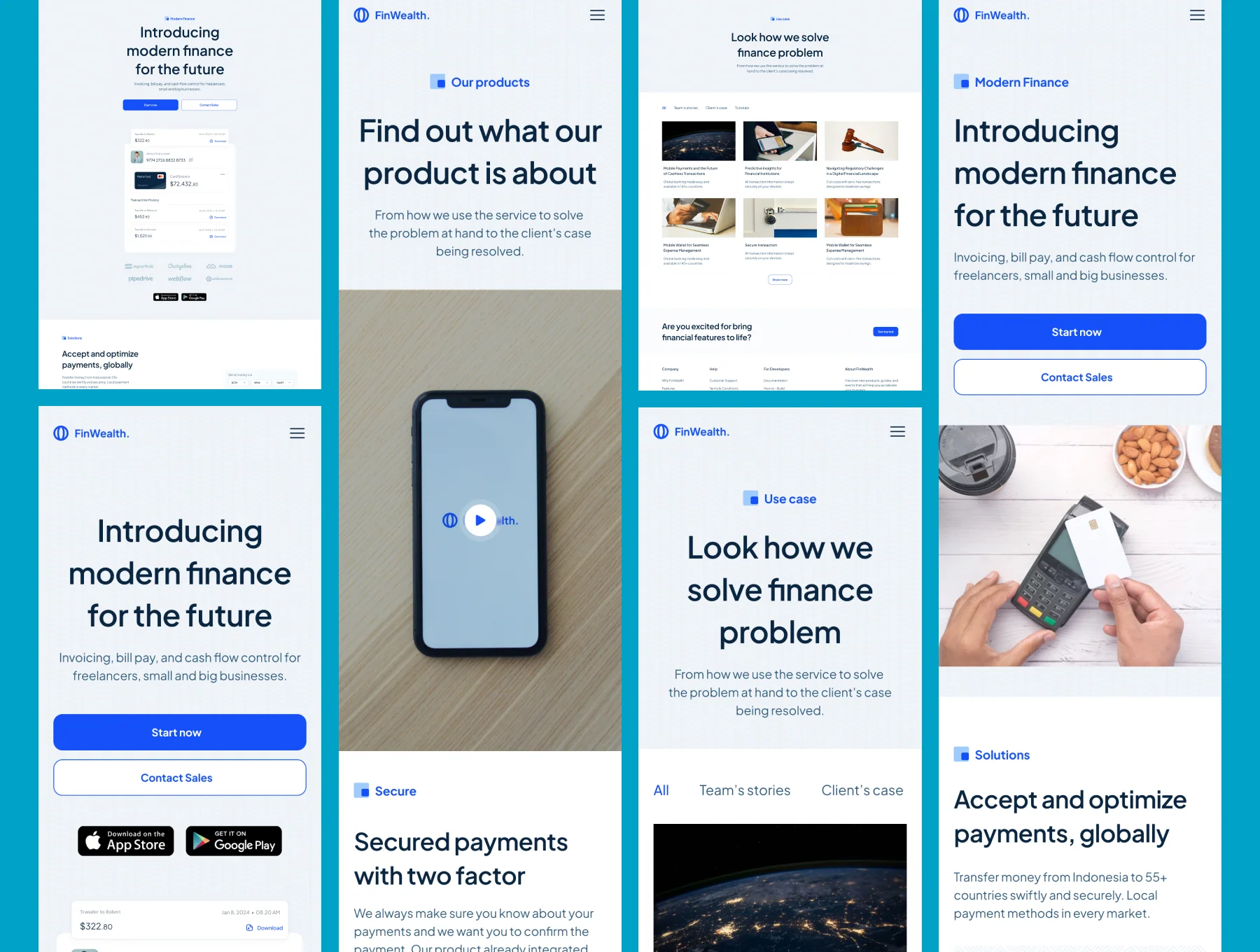 Finwealth - Fintech Website UI Kit 2