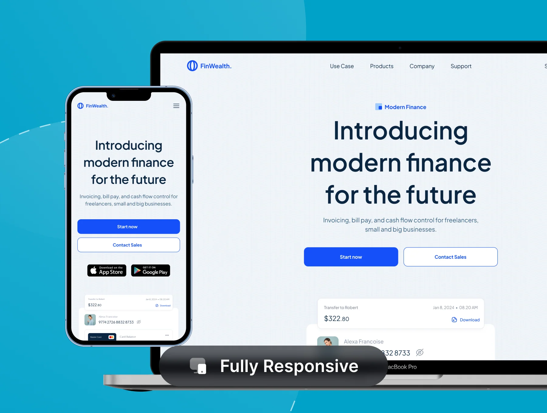 Finwealth - Fintech Website UI Kit 4