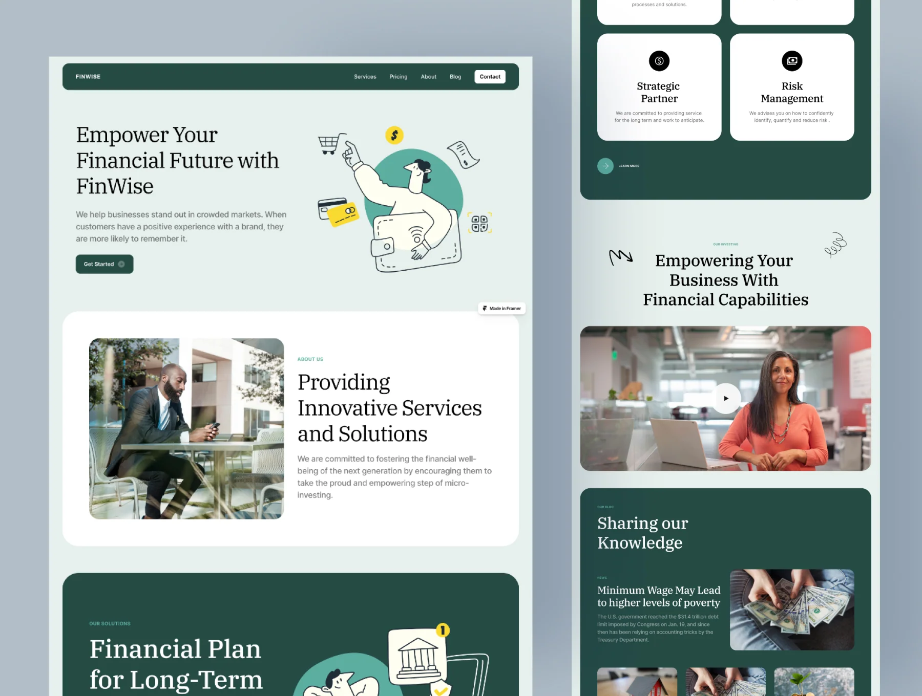 Finwise - Framer Template for Fintech