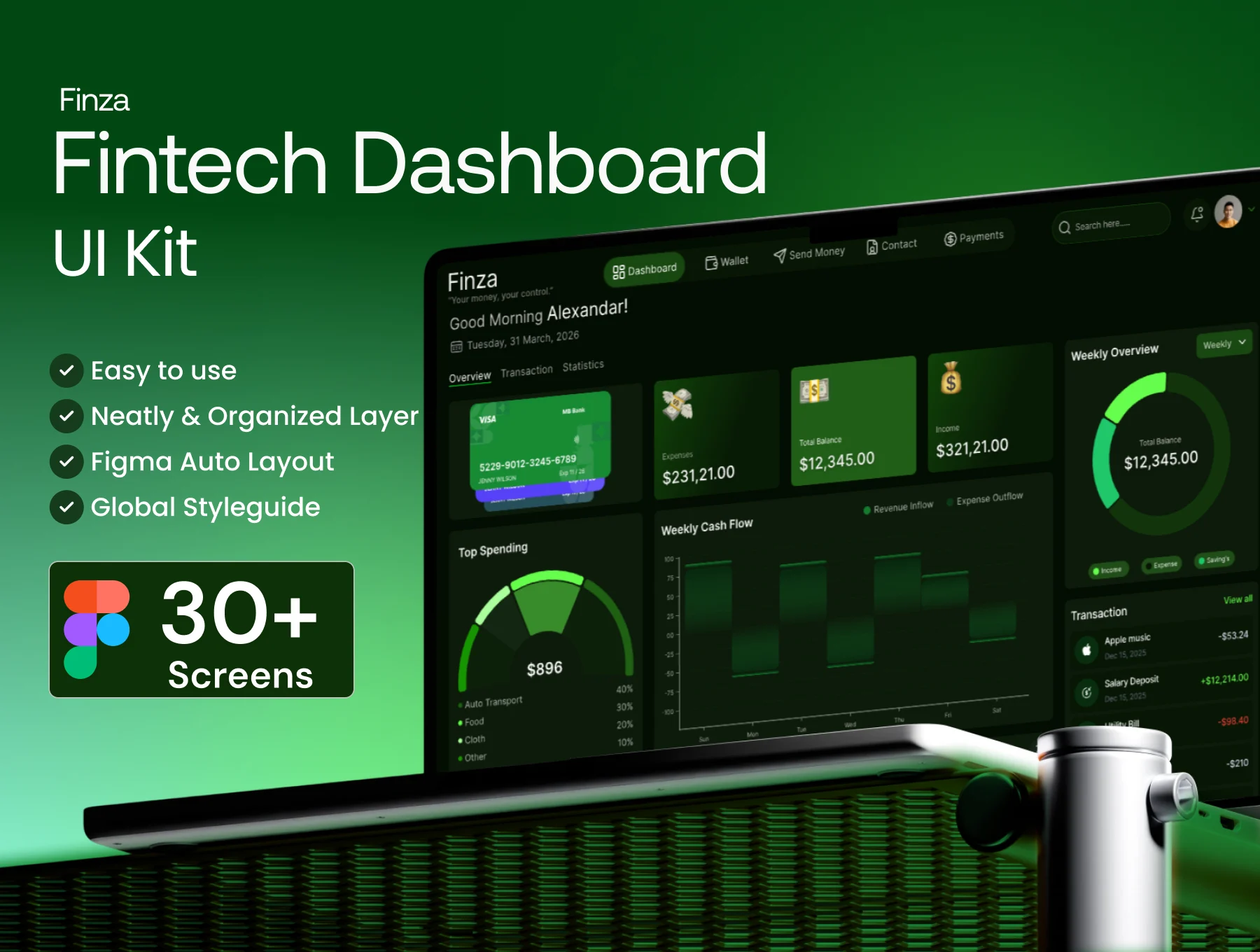 Finza – Fintech Dashboard UI Kit