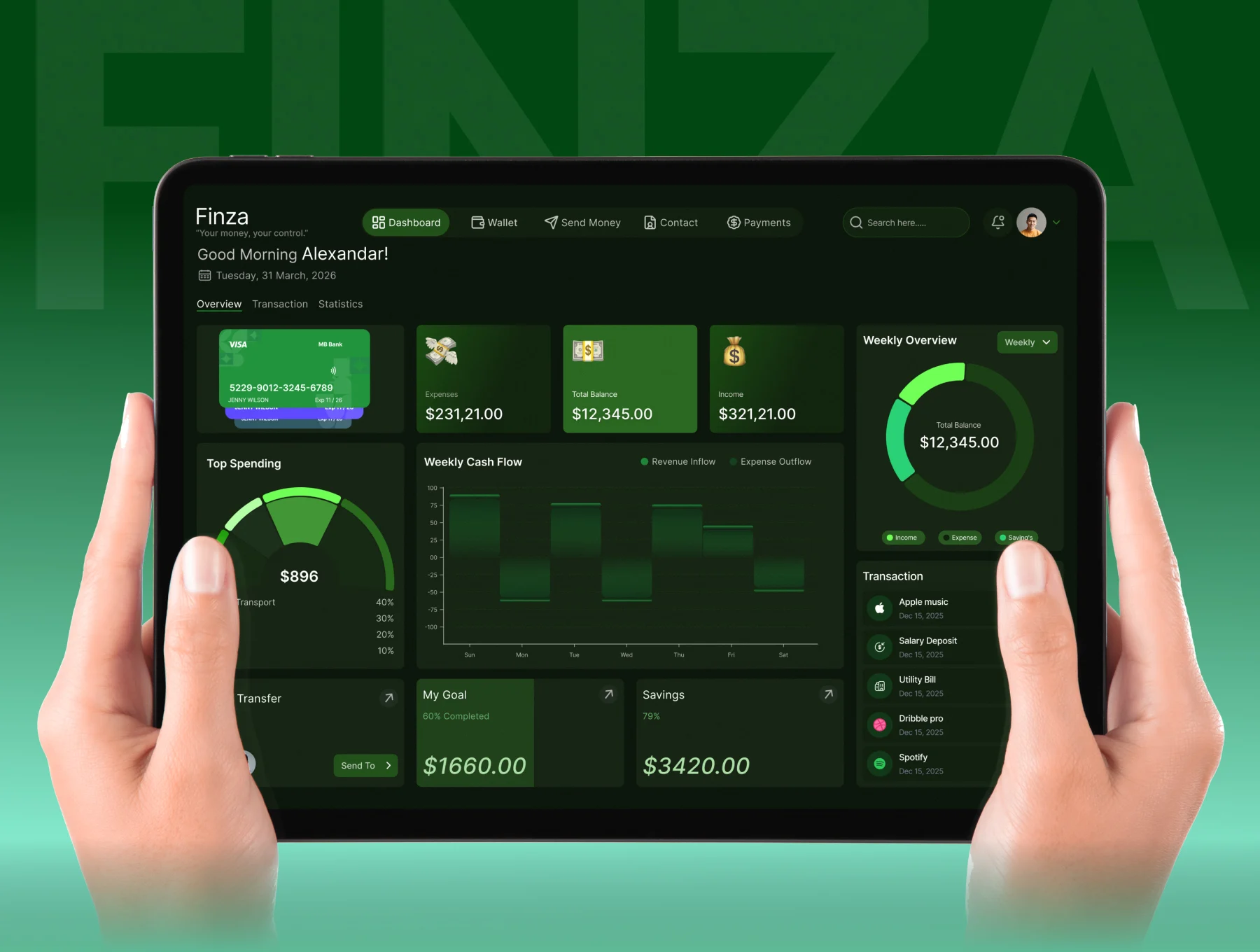 Finza – Fintech Dashboard UI Kit 4