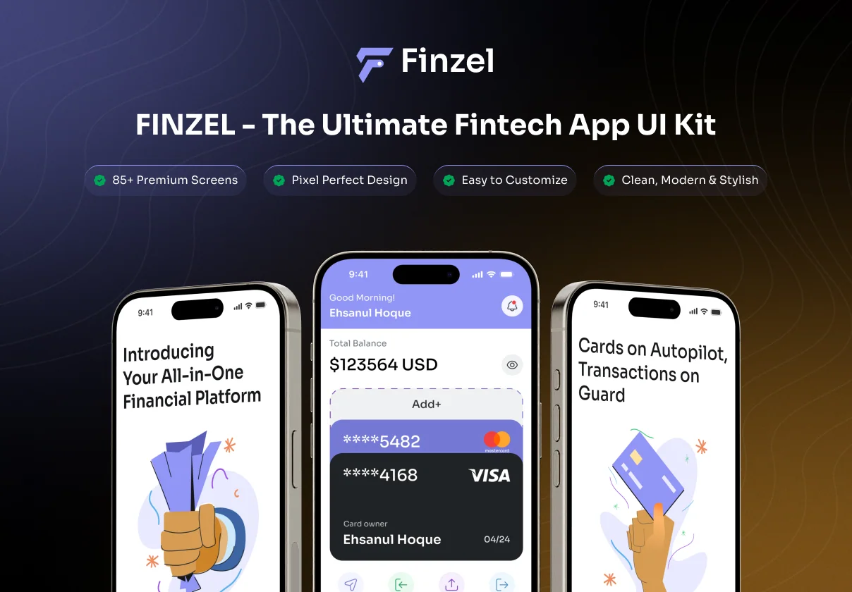 Finzel - Fintech App UI Kit