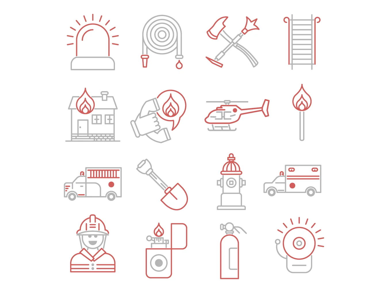 16 Firefighter Icons 3