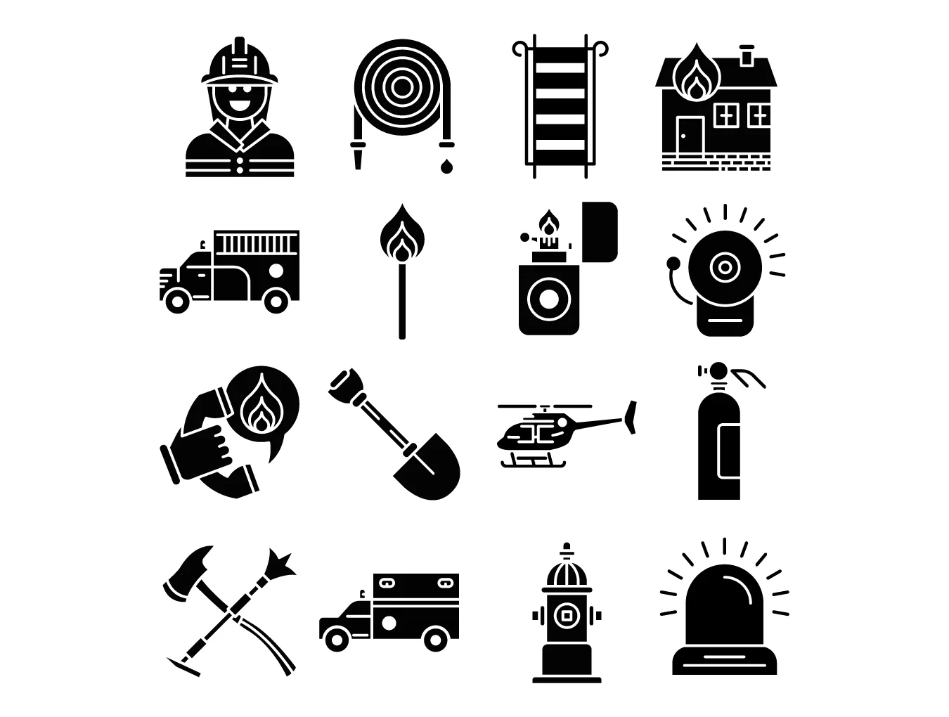 16 Firefighter Icons 4